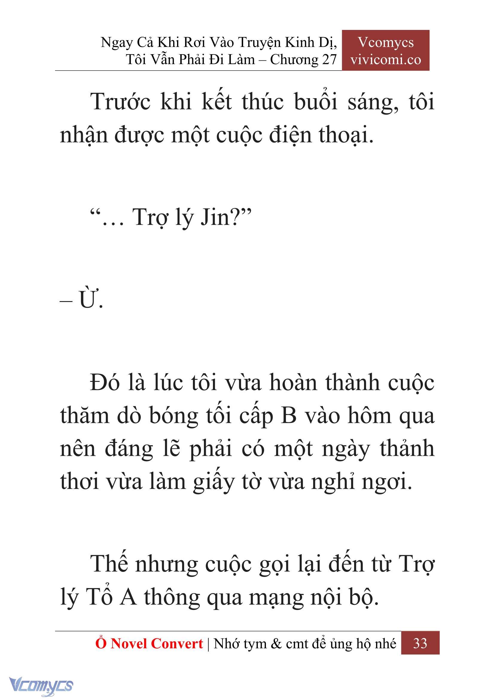 [Novel] Ngay Cả Khi Rơi Vào Truyện Kinh Dị, Tôi Vẫn Phải Đi Làm Chap 27 - Trang 2