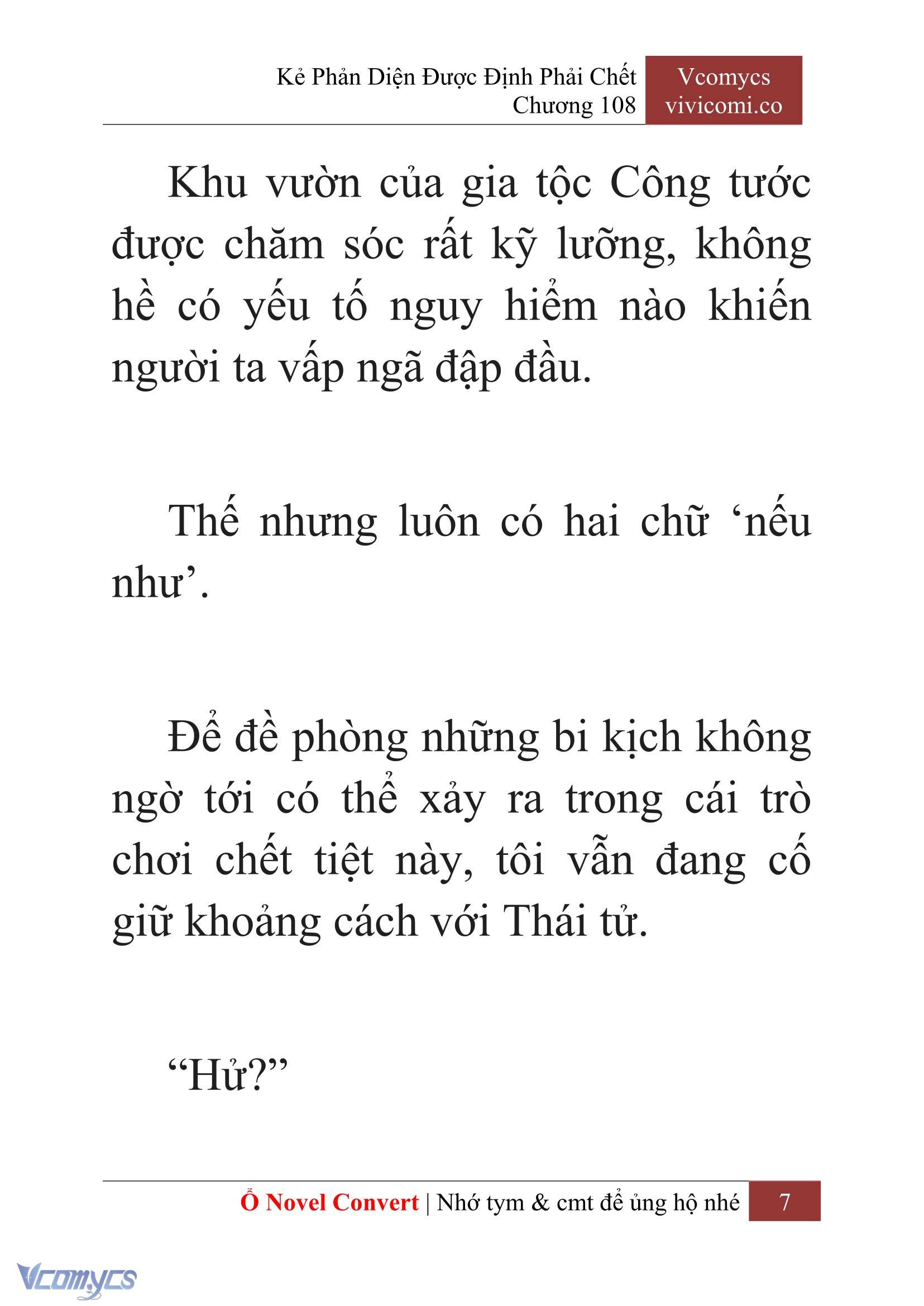 [Novel] Kẻ Phản Diện Được Định Phải Chết Chap 108 - Next Chap 109