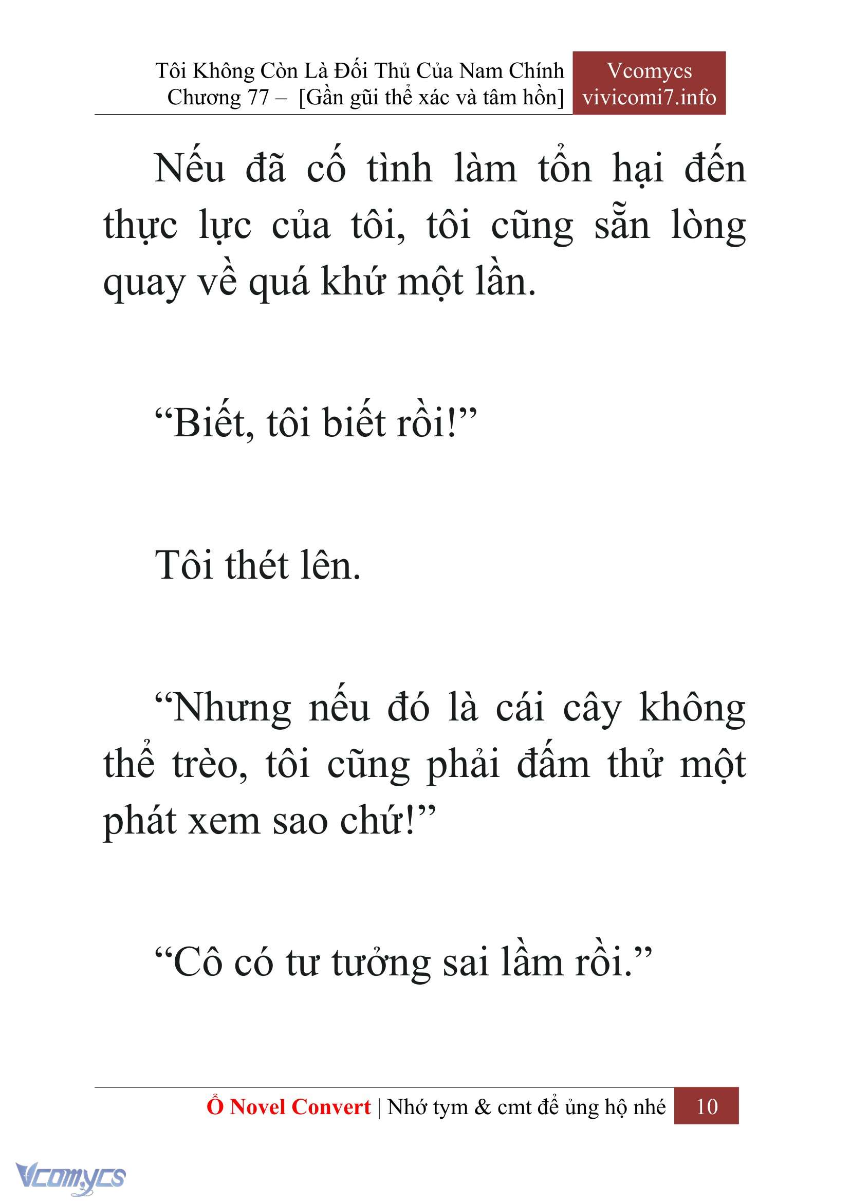 [Novel] Tôi Không Còn Là Đối Thủ Của Nam Chính Chap 77 - Trang 2