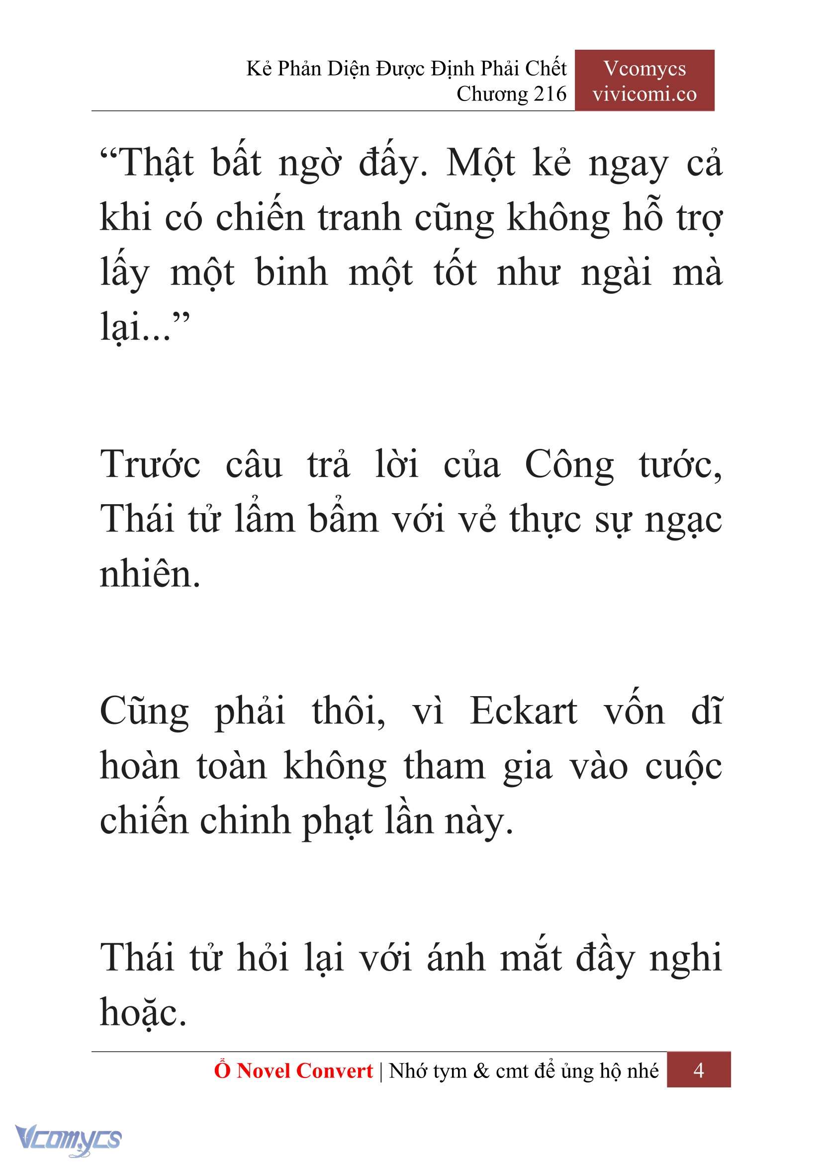 [Novel] Kẻ Phản Diện Được Định Phải Chết Chap 216 - Next Chap 217