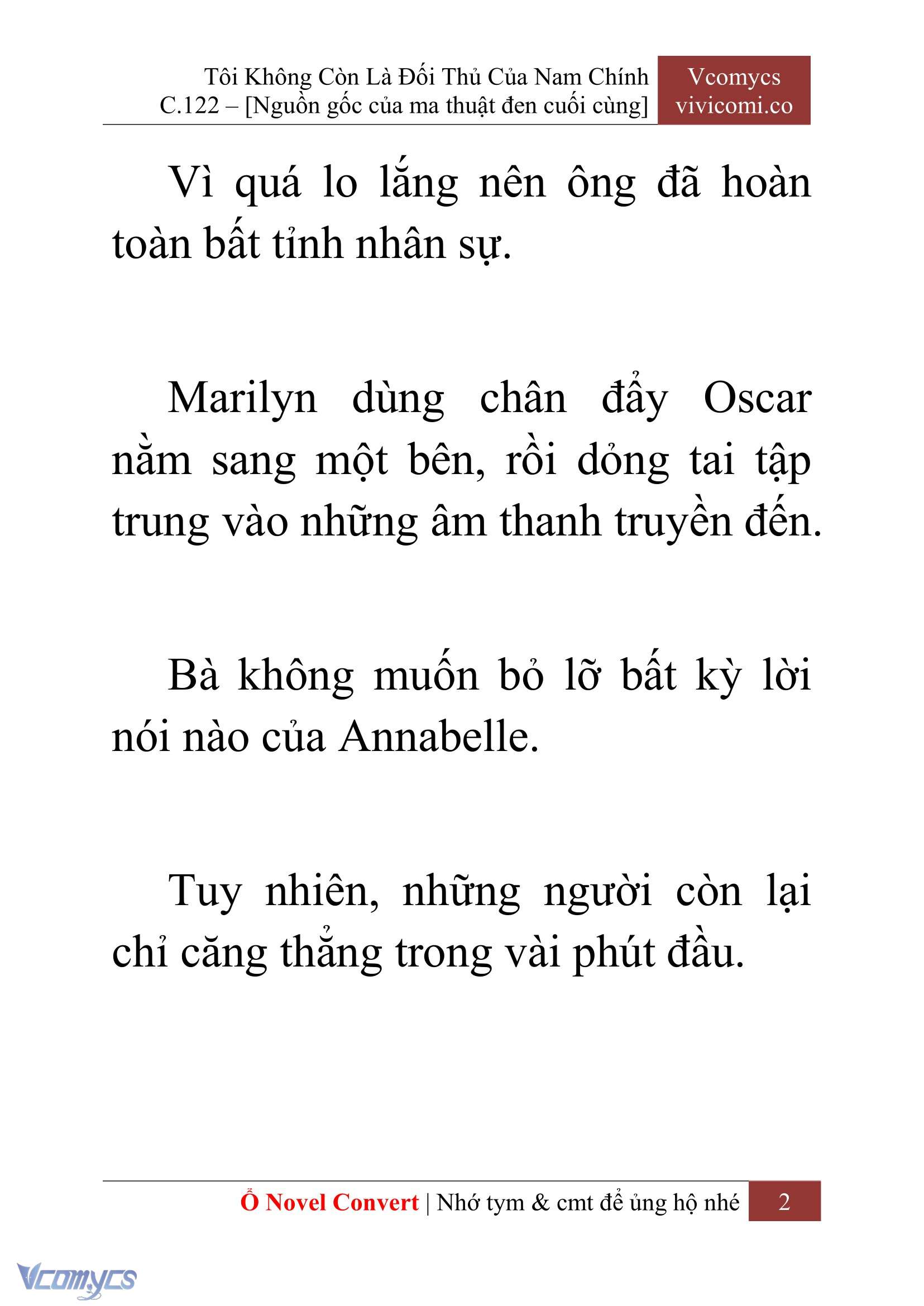 [Novel] Tôi Không Còn Là Đối Thủ Của Nam Chính Chap 122 - Trang 2