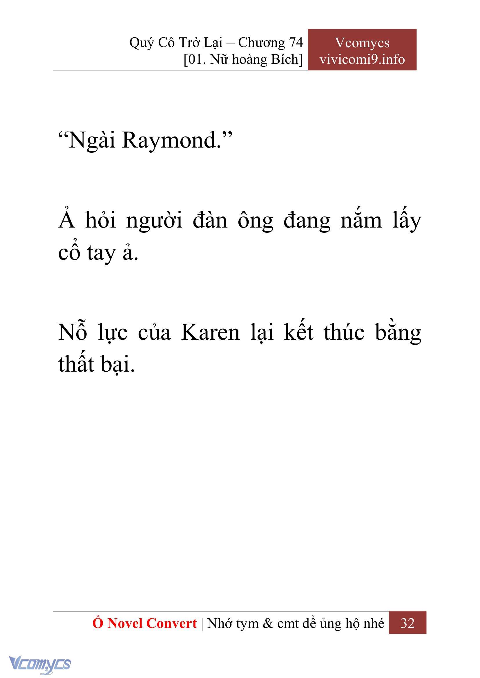 [Novel] Quý Cô Trở Lại Chap 74 - Trang 2