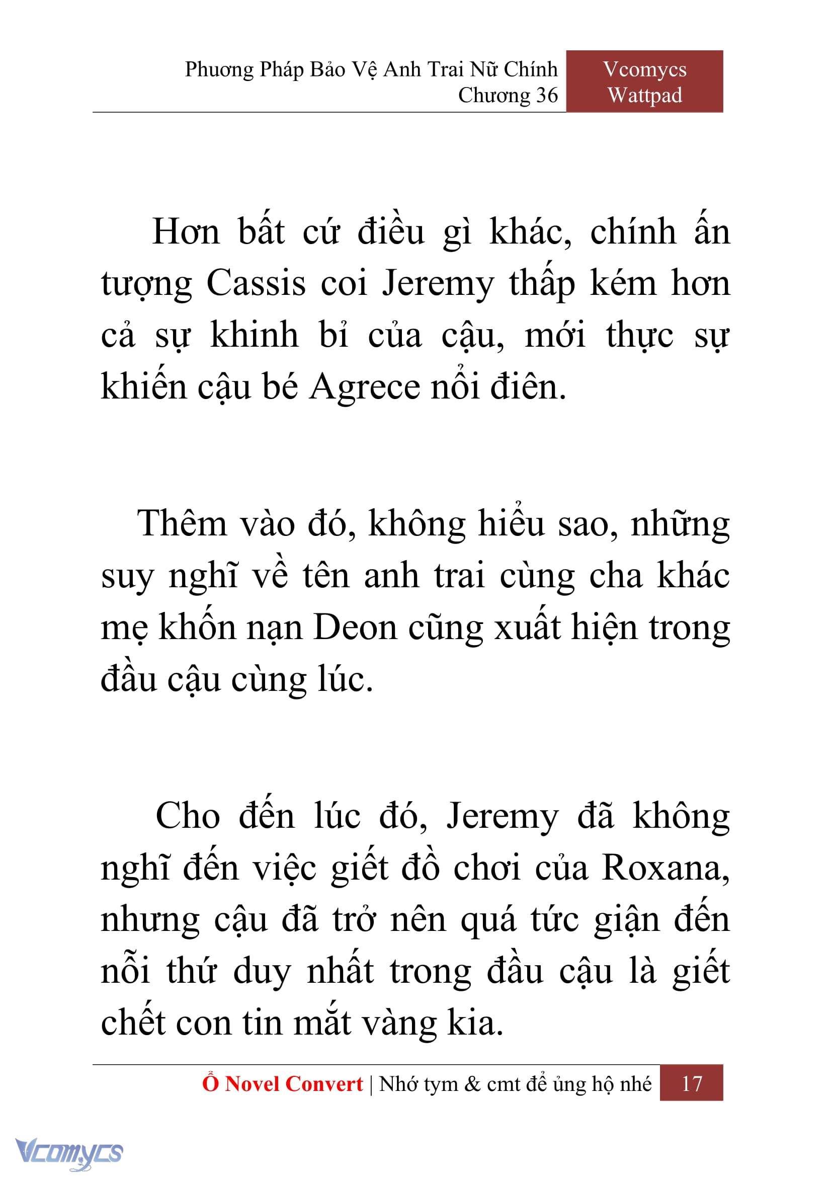 [Novel] Phương Pháp Bảo Vệ Anh Trai Nữ Chính Chap 36 - Trang 2