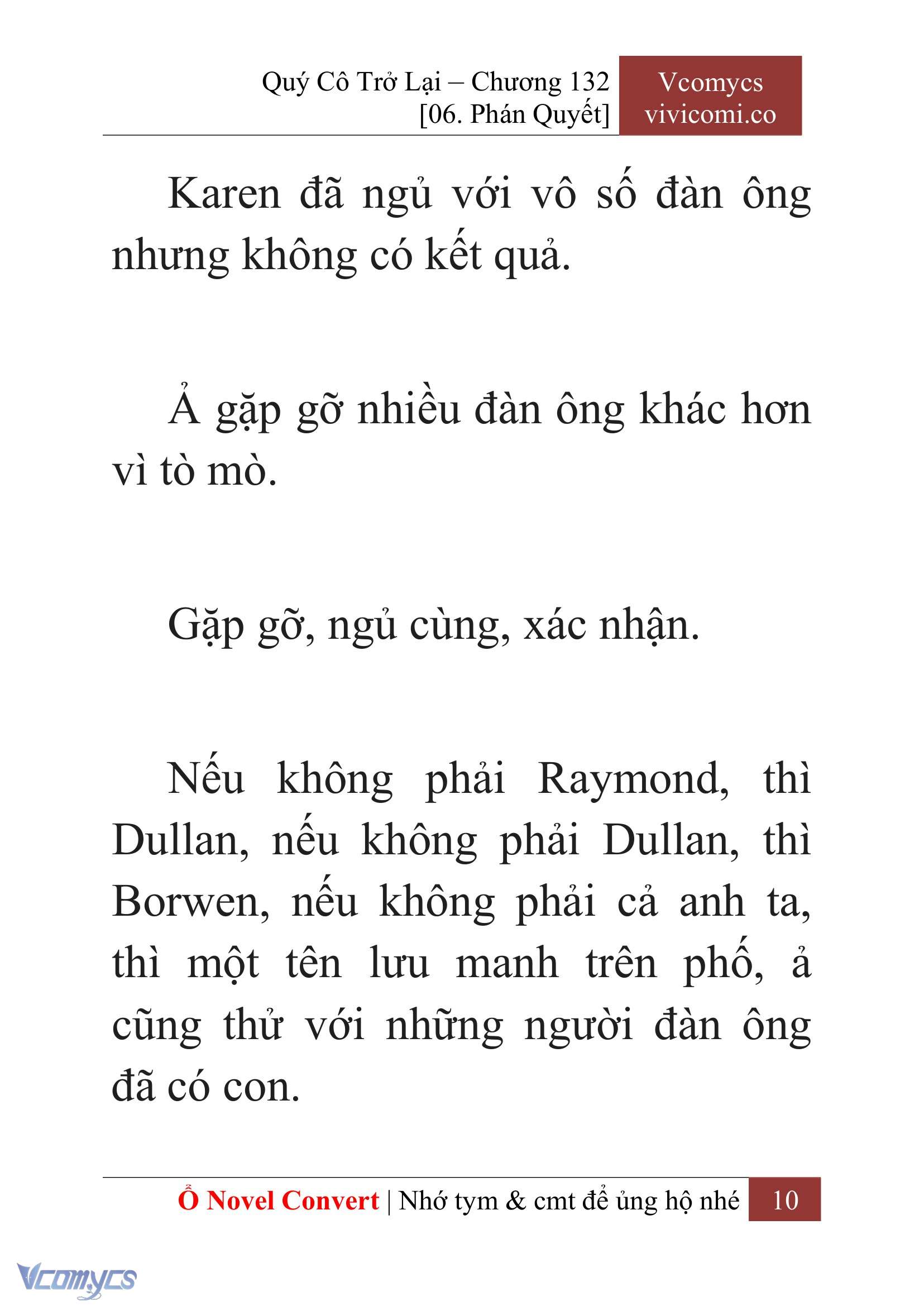 [Novel] Quý Cô Trở Lại Chap 132 - Next Chap 133