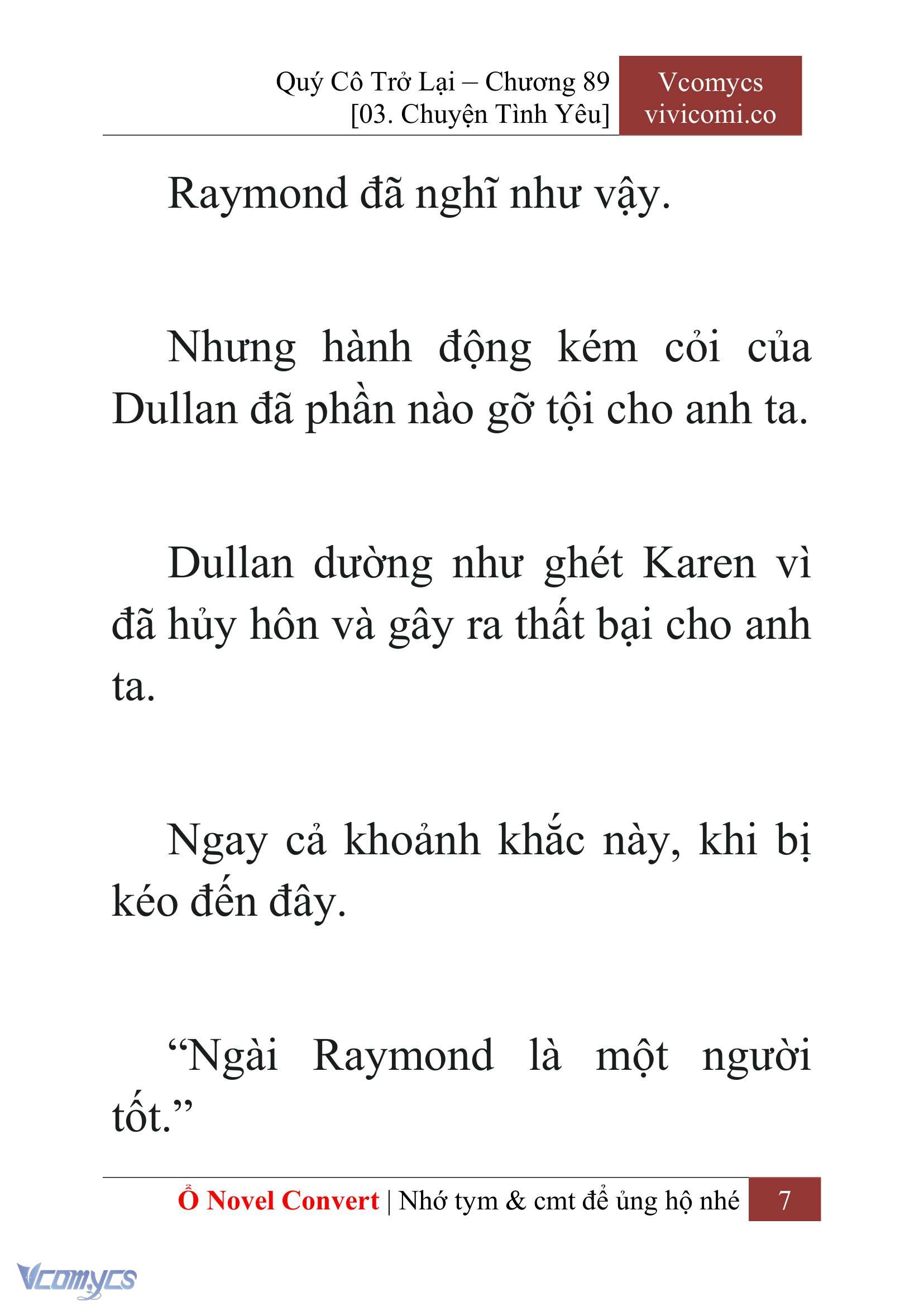 [Novel] Quý Cô Trở Lại Chap 89 - Trang 2