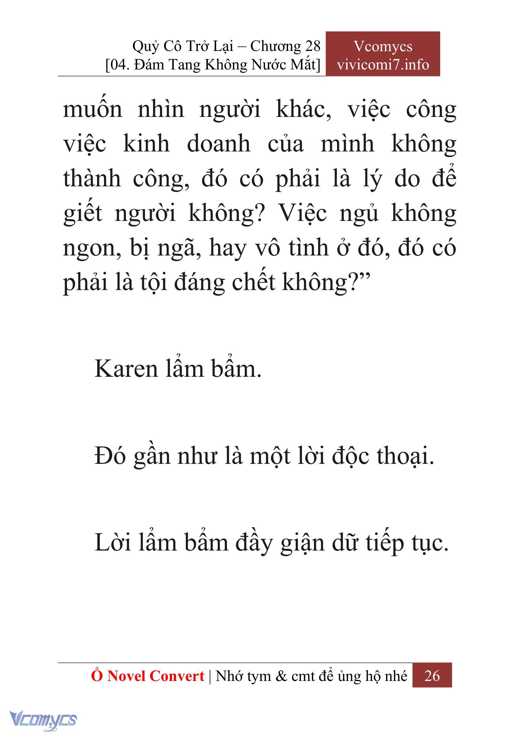 [Novel] Quý Cô Trở Lại Chap 28 - Trang 2