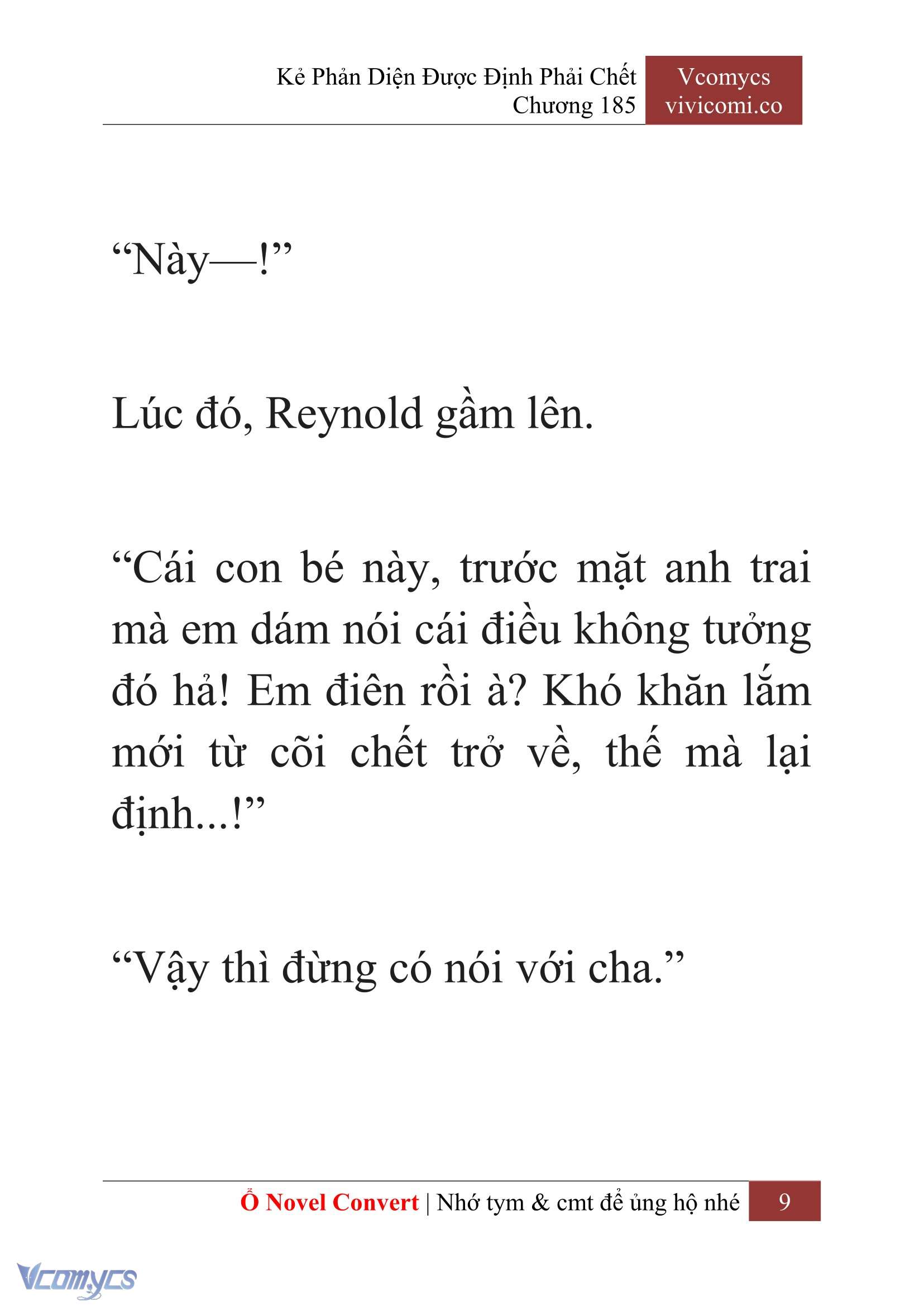 [Novel] Kẻ Phản Diện Được Định Phải Chết Chap 185 - Trang 2