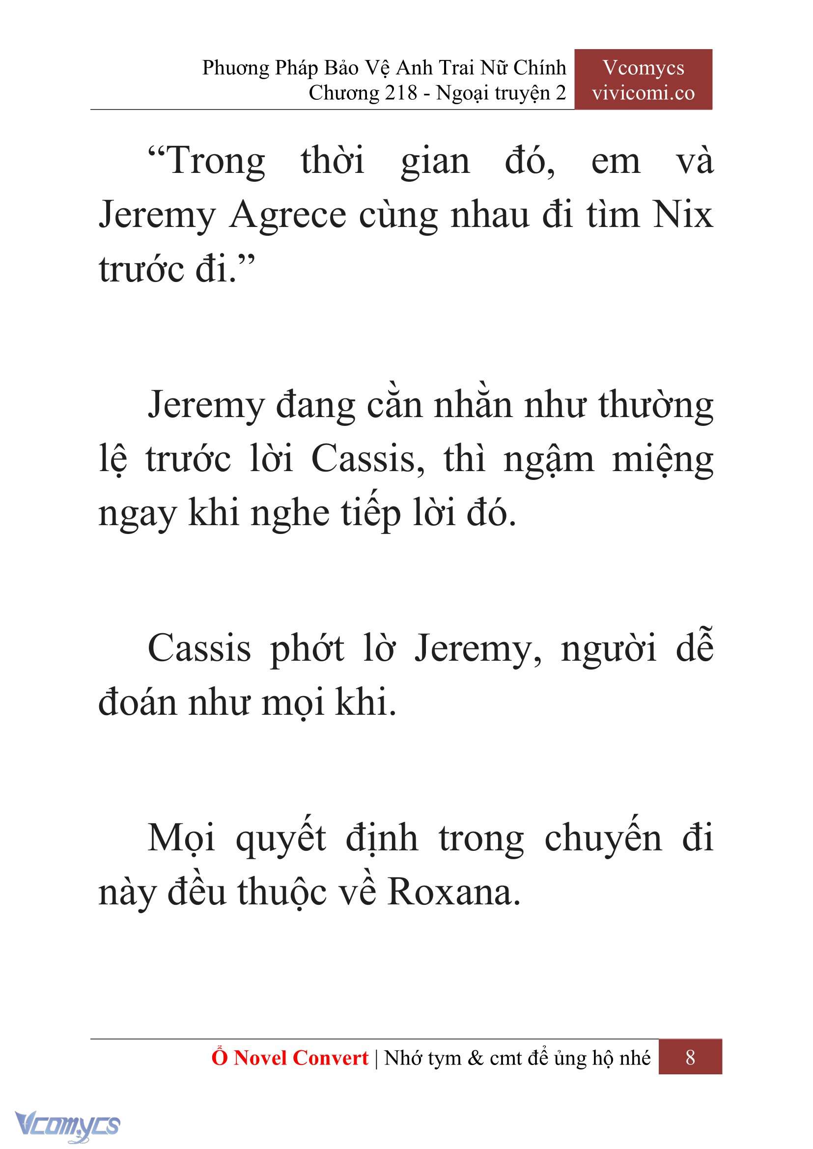 [Novel] Phương Pháp Bảo Vệ Anh Trai Nữ Chính Chap 218 - Trang 2