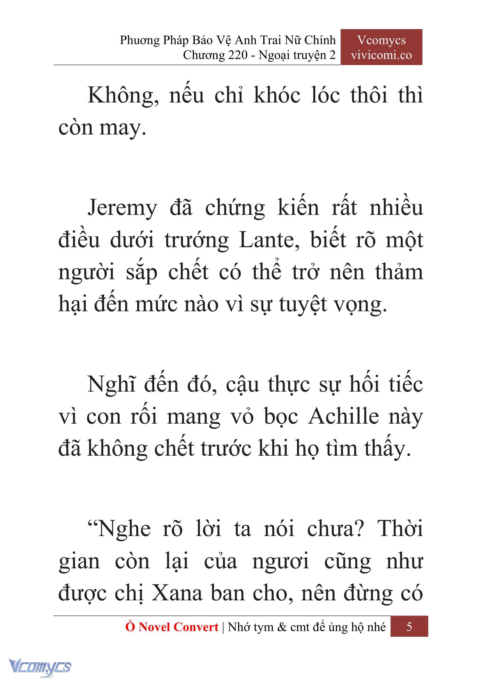 [Novel] Phương Pháp Bảo Vệ Anh Trai Nữ Chính Chap 220 - Trang 2