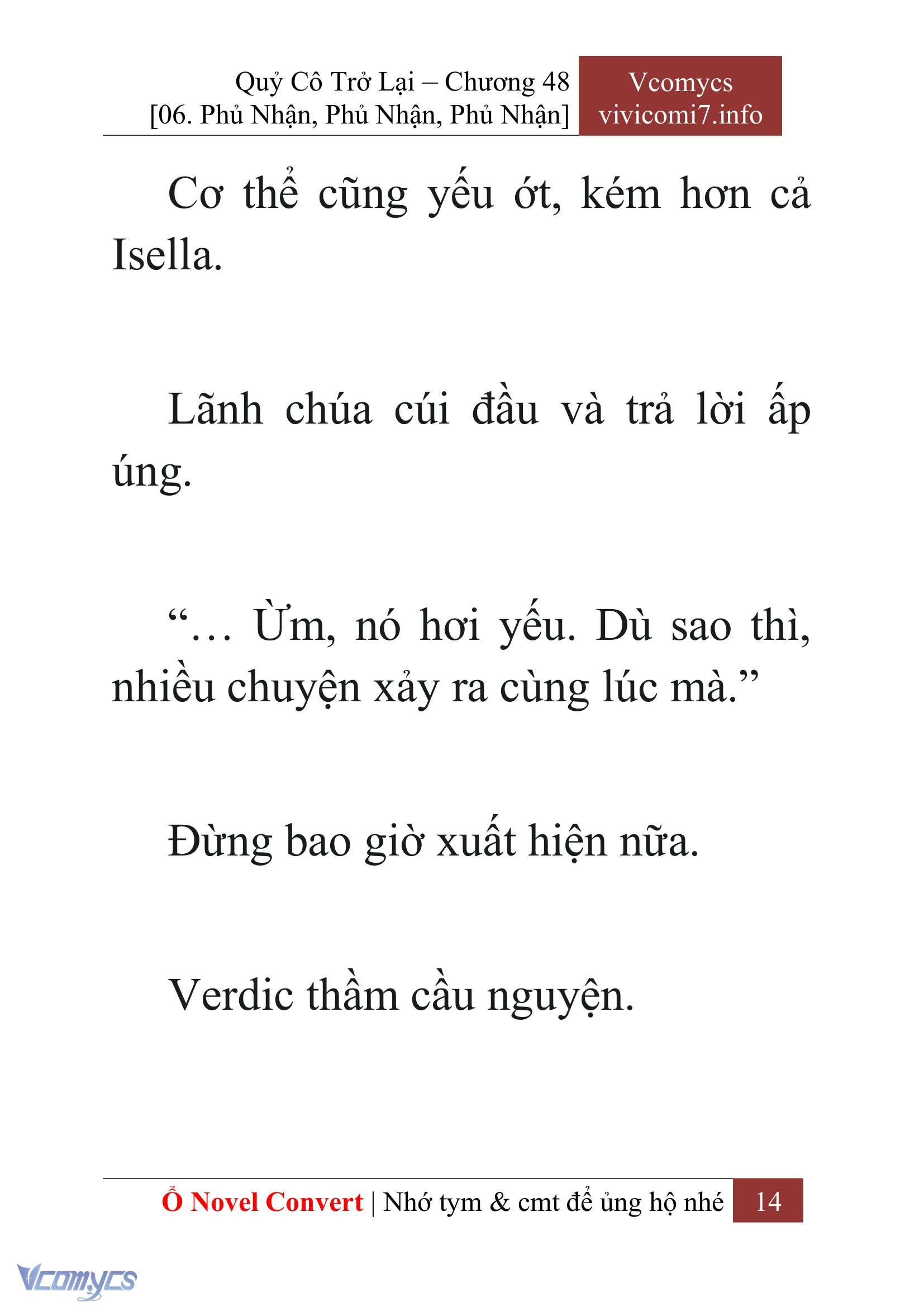 [Novel] Quý Cô Trở Lại Chap 48 - Trang 2