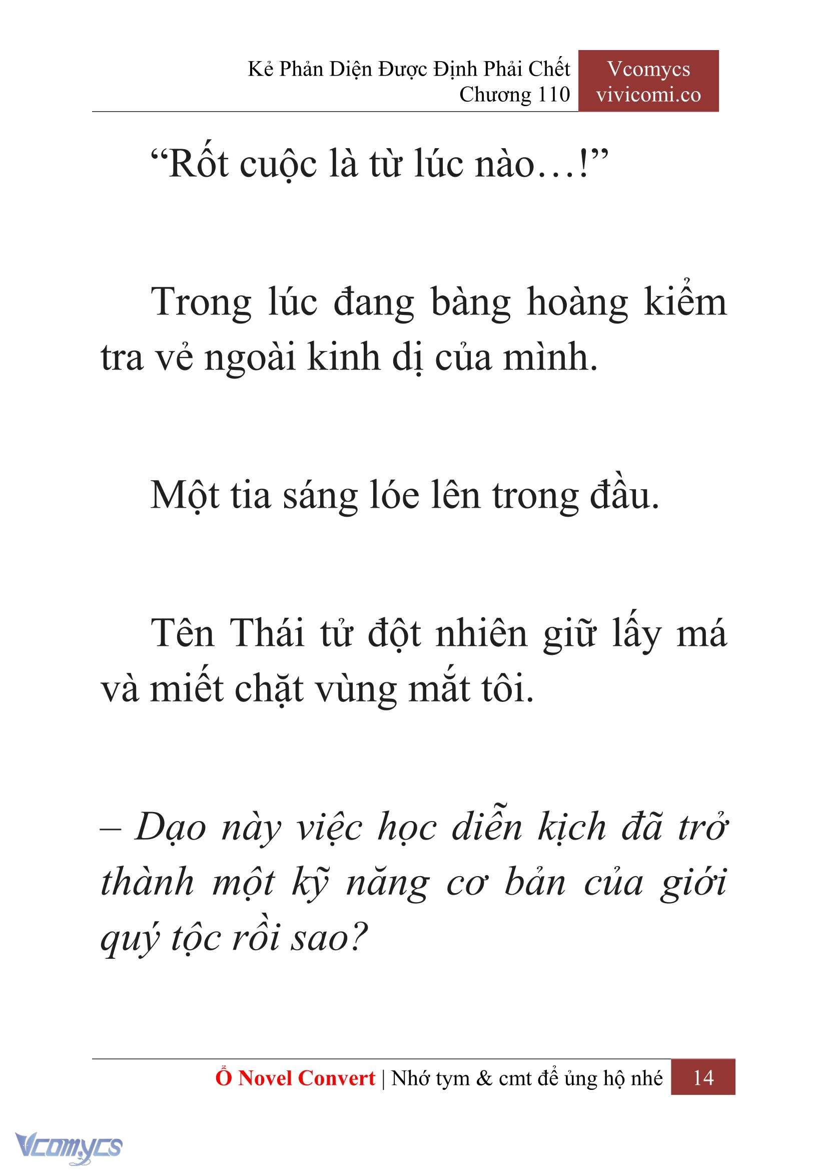 [Novel] Kẻ Phản Diện Được Định Phải Chết Chap 110 - Next Chap 111