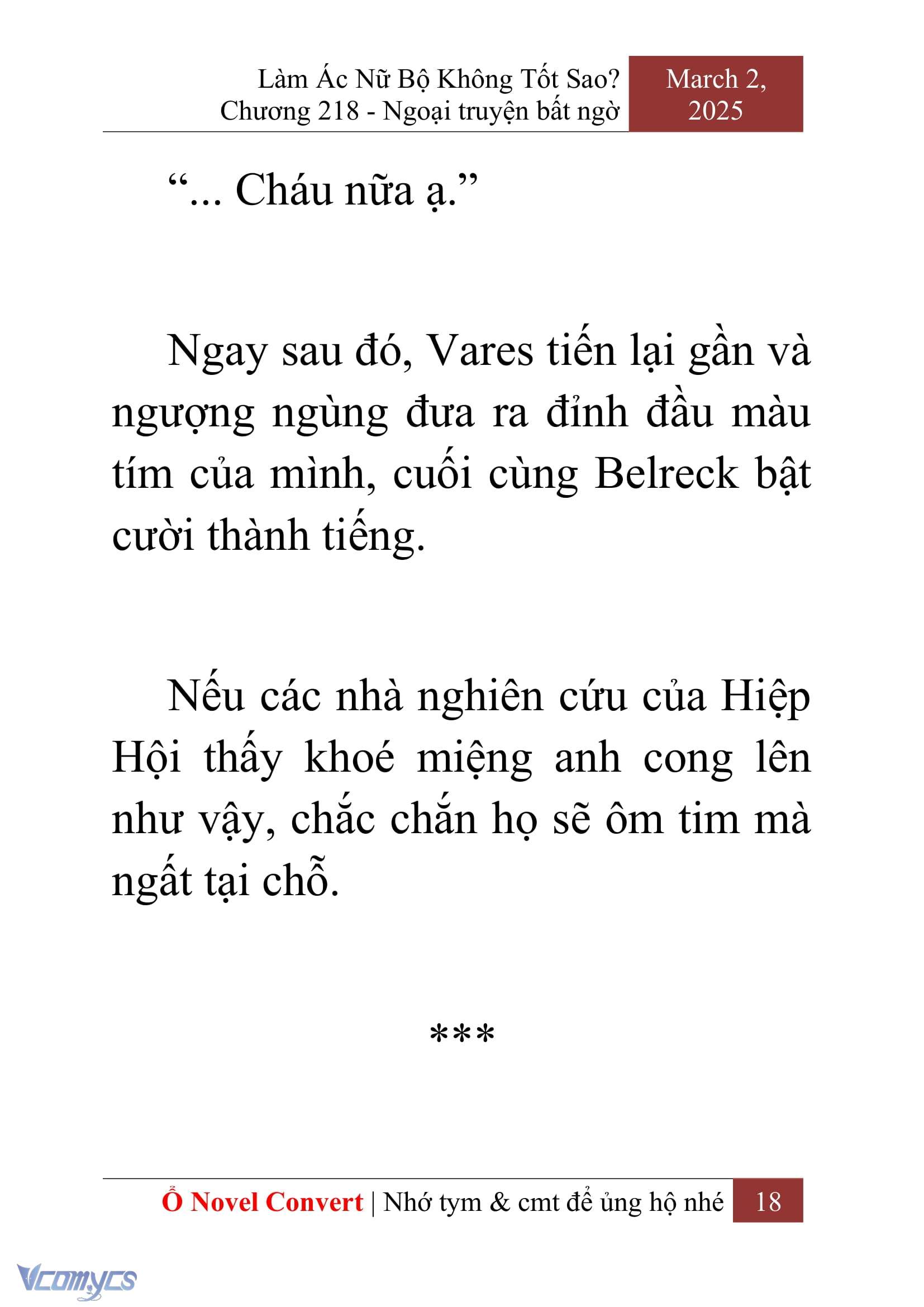 [Novel] Làm Ác Nữ Bộ Không Tốt Sao? Chap 218 - Trang 2