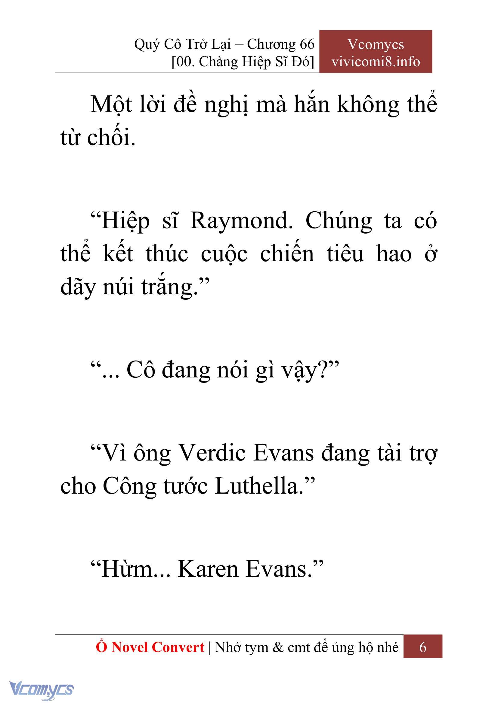 [Novel] Quý Cô Trở Lại Chap 66 - Trang 2