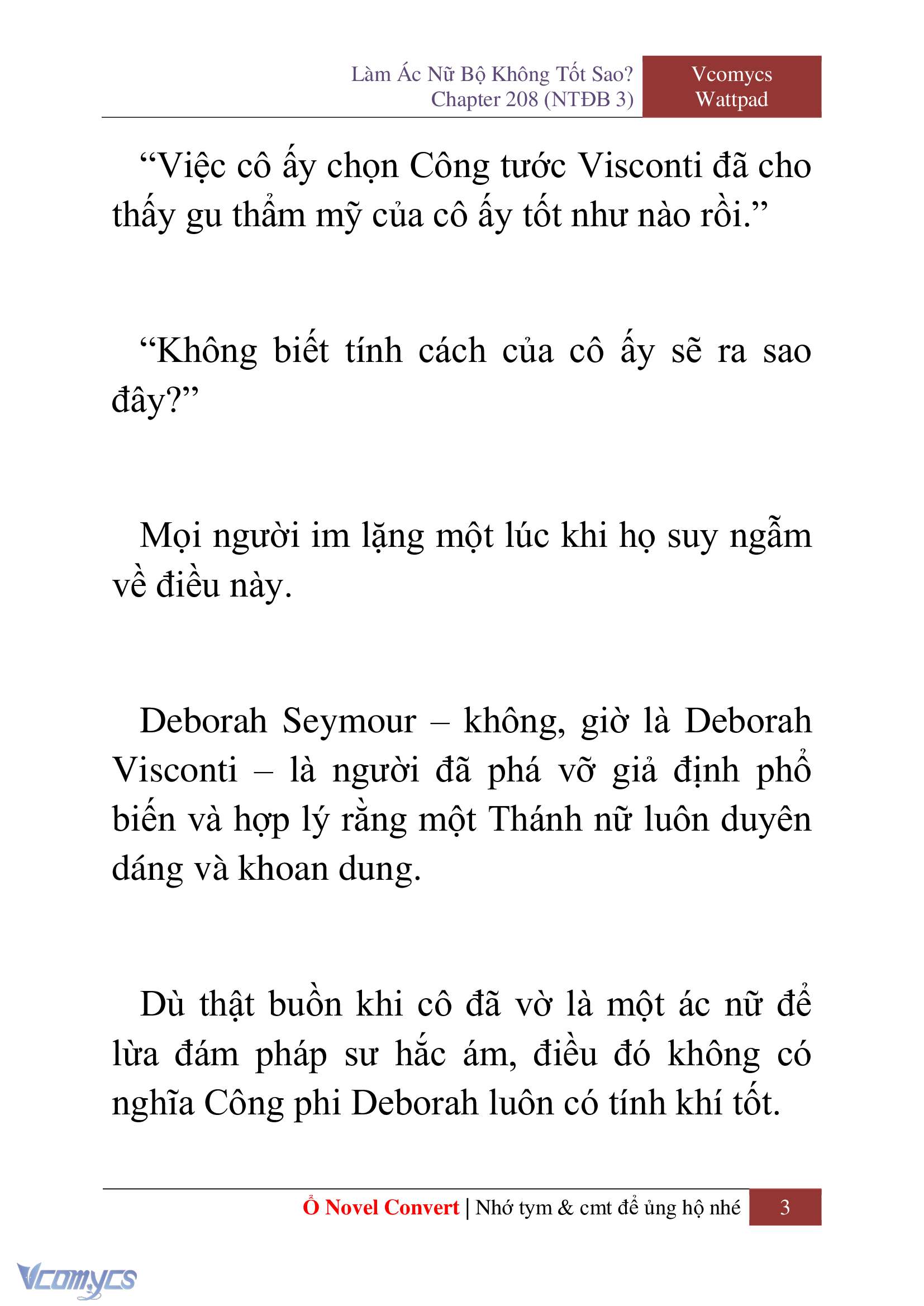 [Novel] Làm Ác Nữ Bộ Không Tốt Sao? Chap 208 - Trang 2