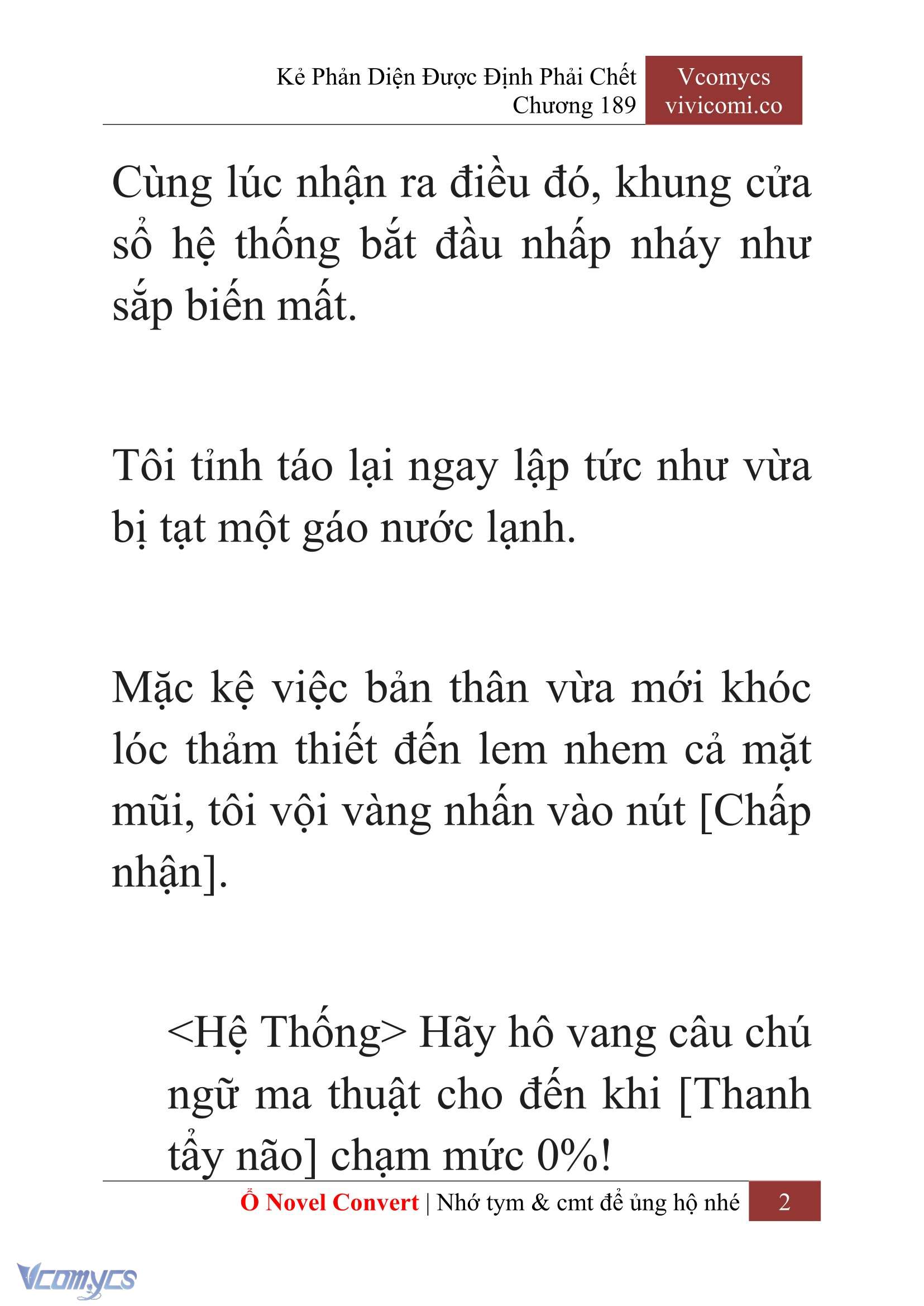 [Novel] Kẻ Phản Diện Được Định Phải Chết Chap 189 - Trang 2