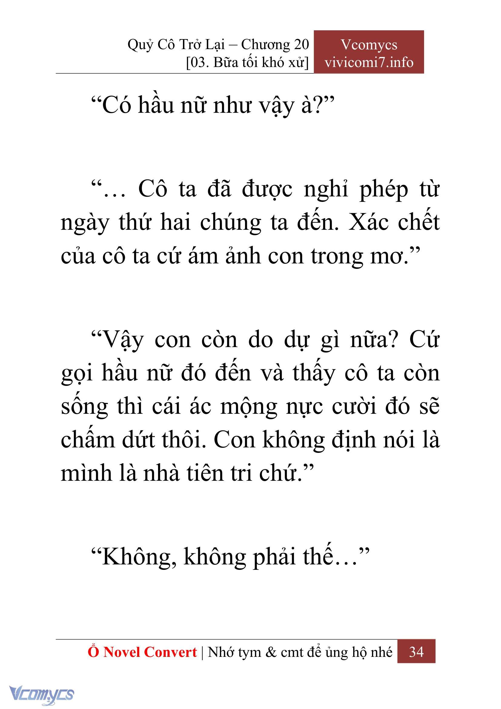 [Novel] Quý Cô Trở Lại Chap 20 - Trang 2