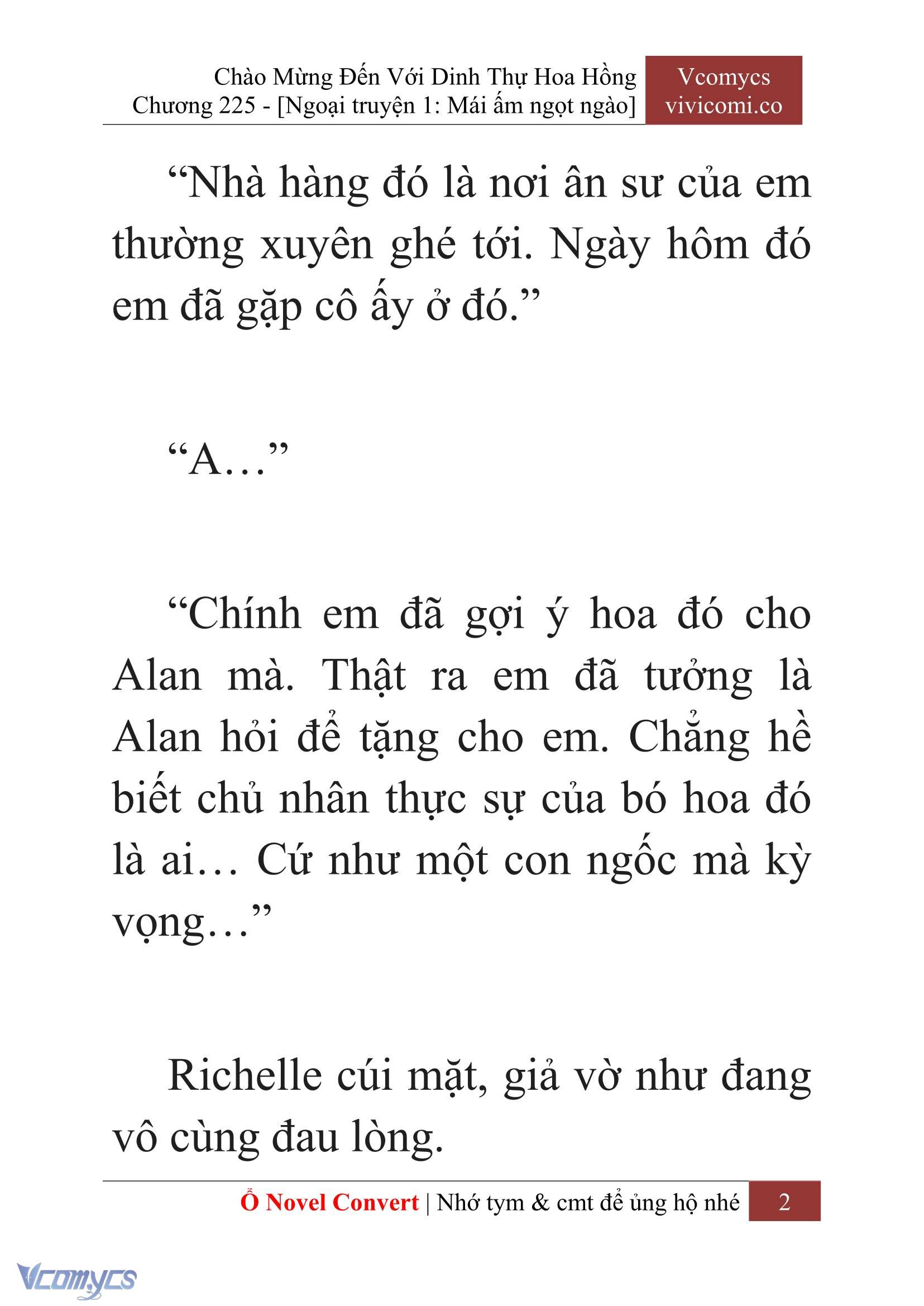 [Novel] Chào Mừng Đến Với Dinh Thự Hoa Hồng Chap 225 - Trang 2