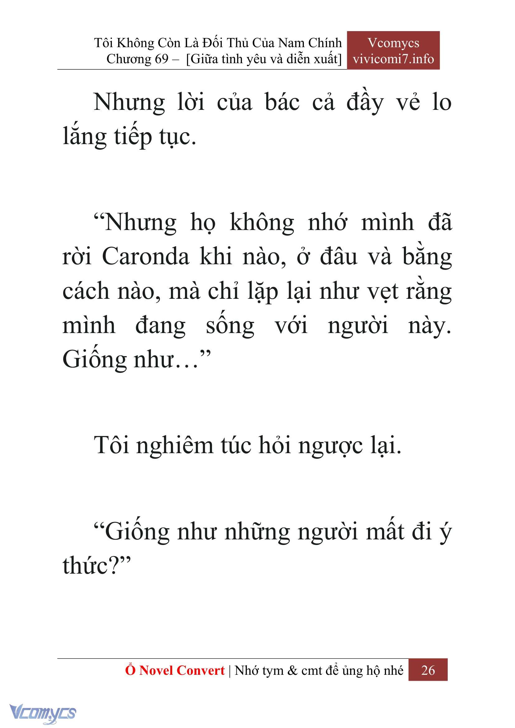 [Novel] Tôi Không Còn Là Đối Thủ Của Nam Chính Chap 69 - Trang 2
