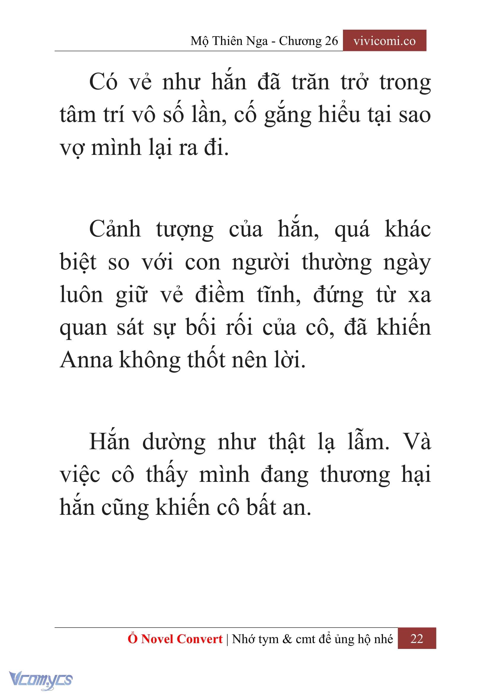 [Novel] Mộ Thiên Nga Chap 26 - Next Chap 27