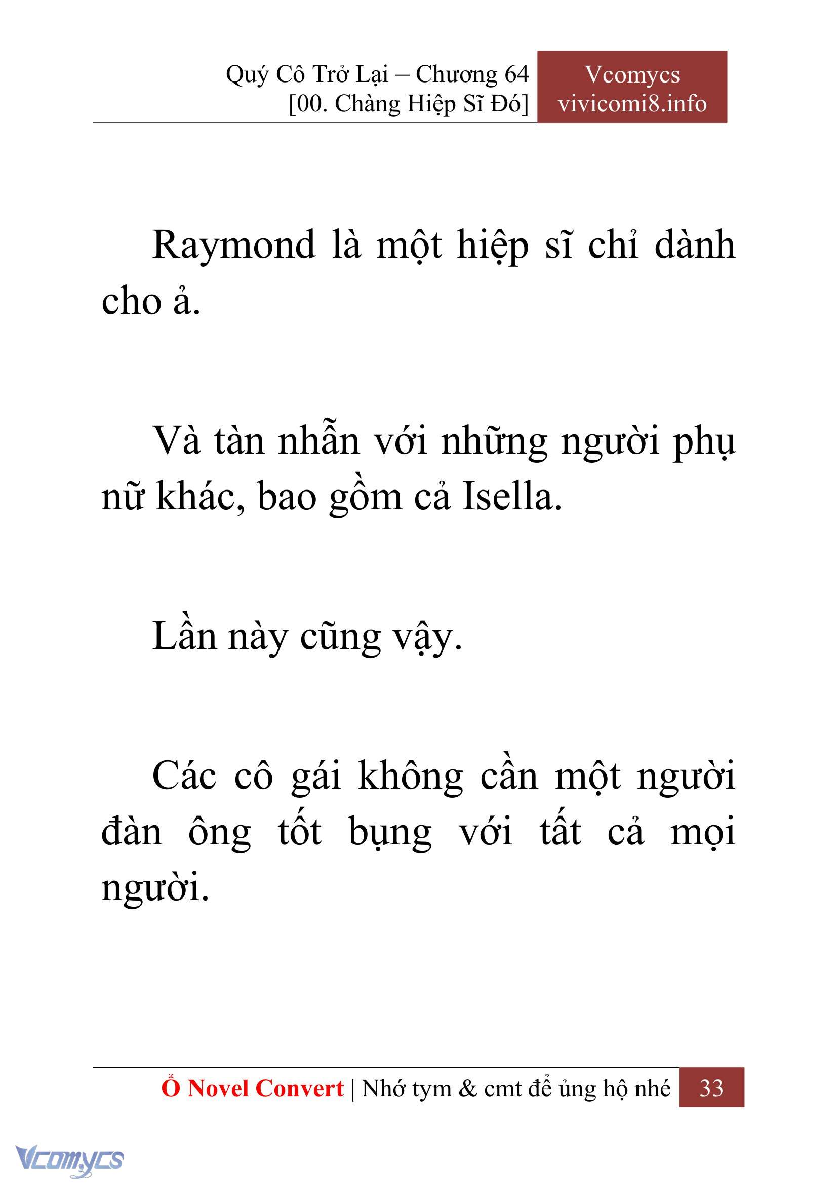 [Novel] Quý Cô Trở Lại Chap 64 - Trang 2