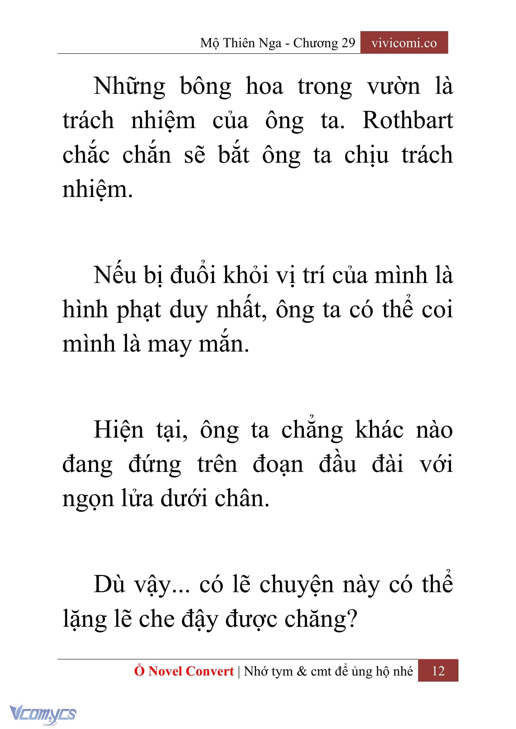 [Novel] Mộ Thiên Nga Chap 29 - Next Chap 30