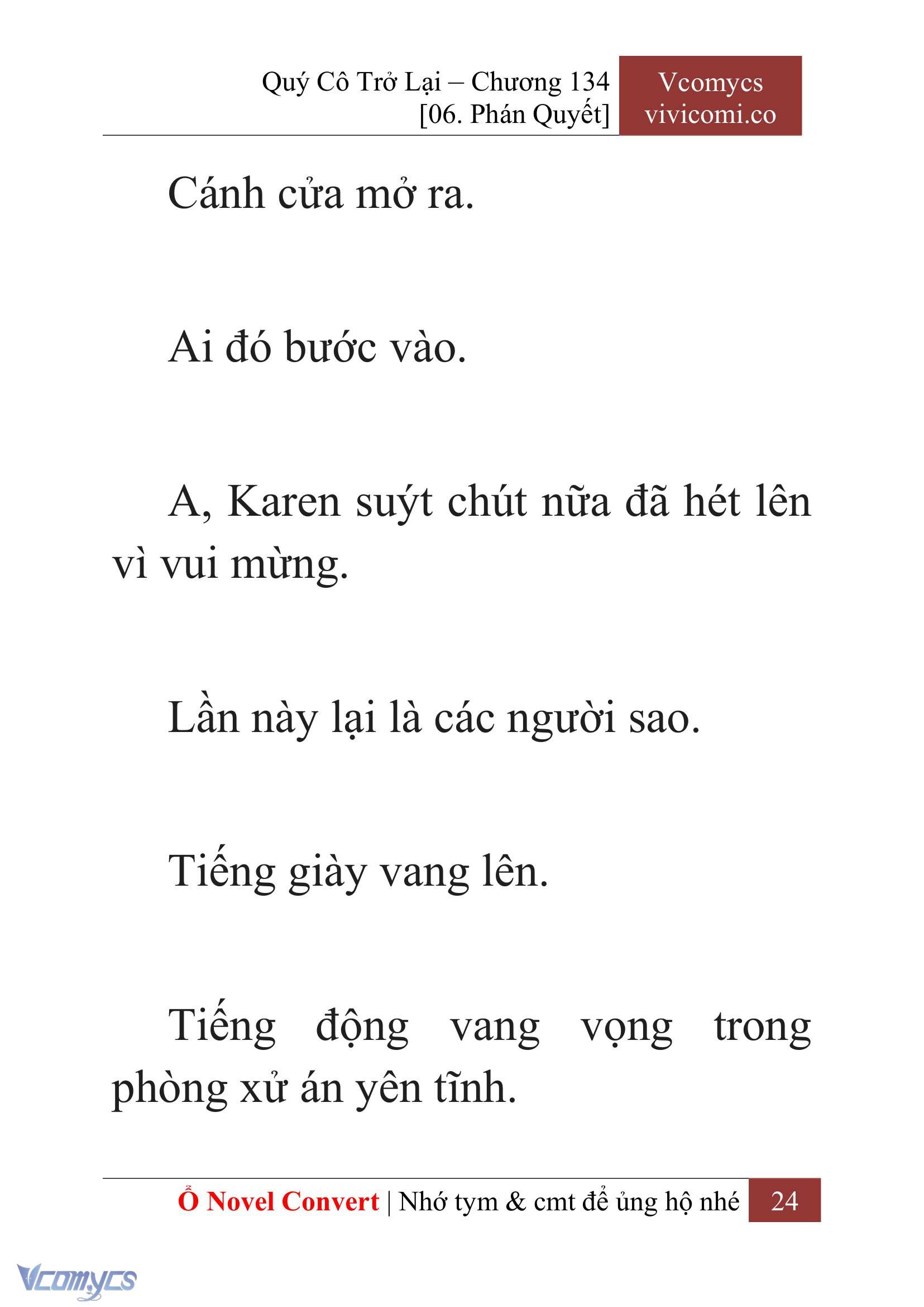 [Novel] Quý Cô Trở Lại Chap 134 - Trang 2