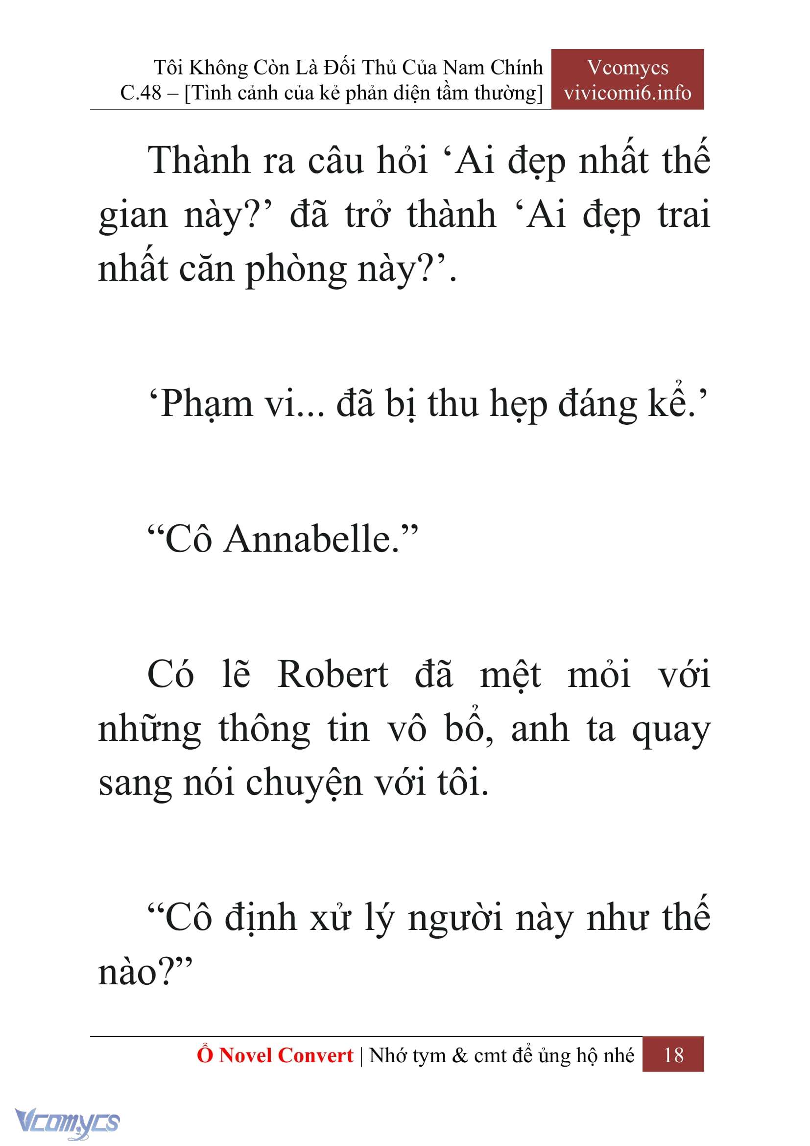 [Novel] Tôi Không Còn Là Đối Thủ Của Nam Chính Chap 48 - Trang 2