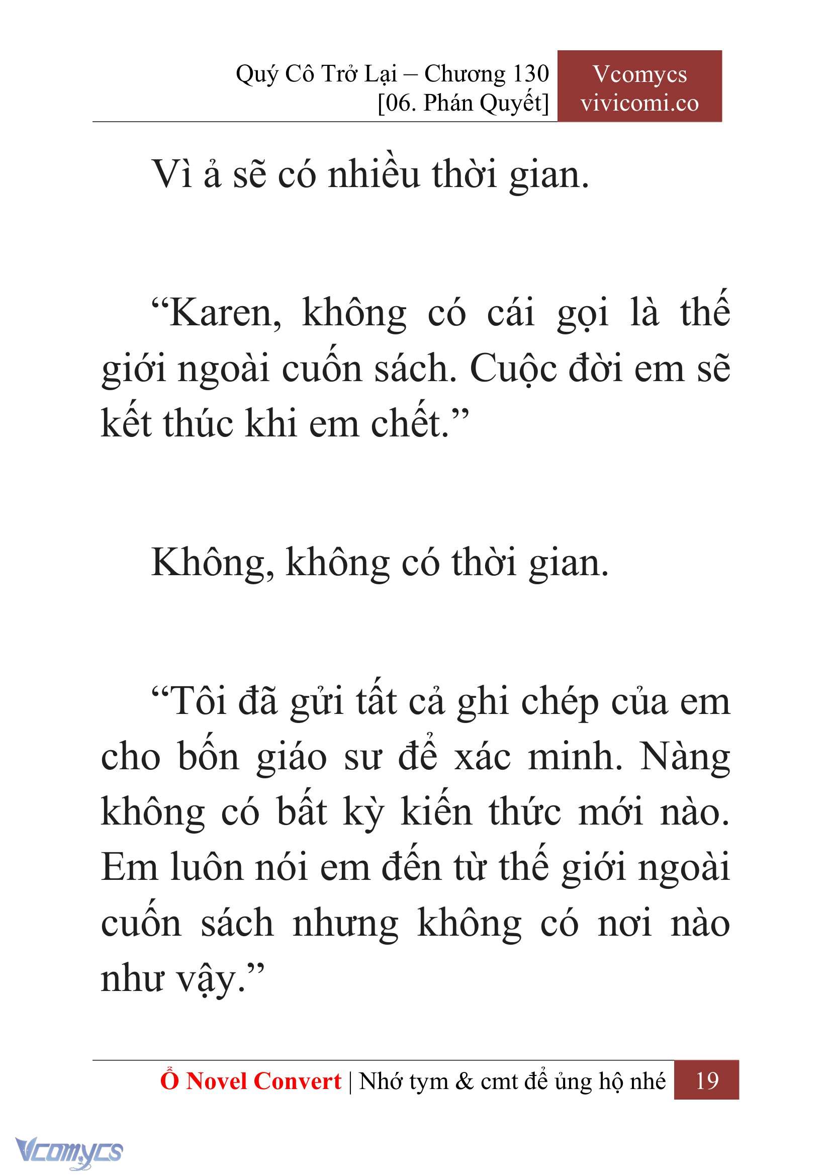[Novel] Quý Cô Trở Lại Chap 130 - Trang 2