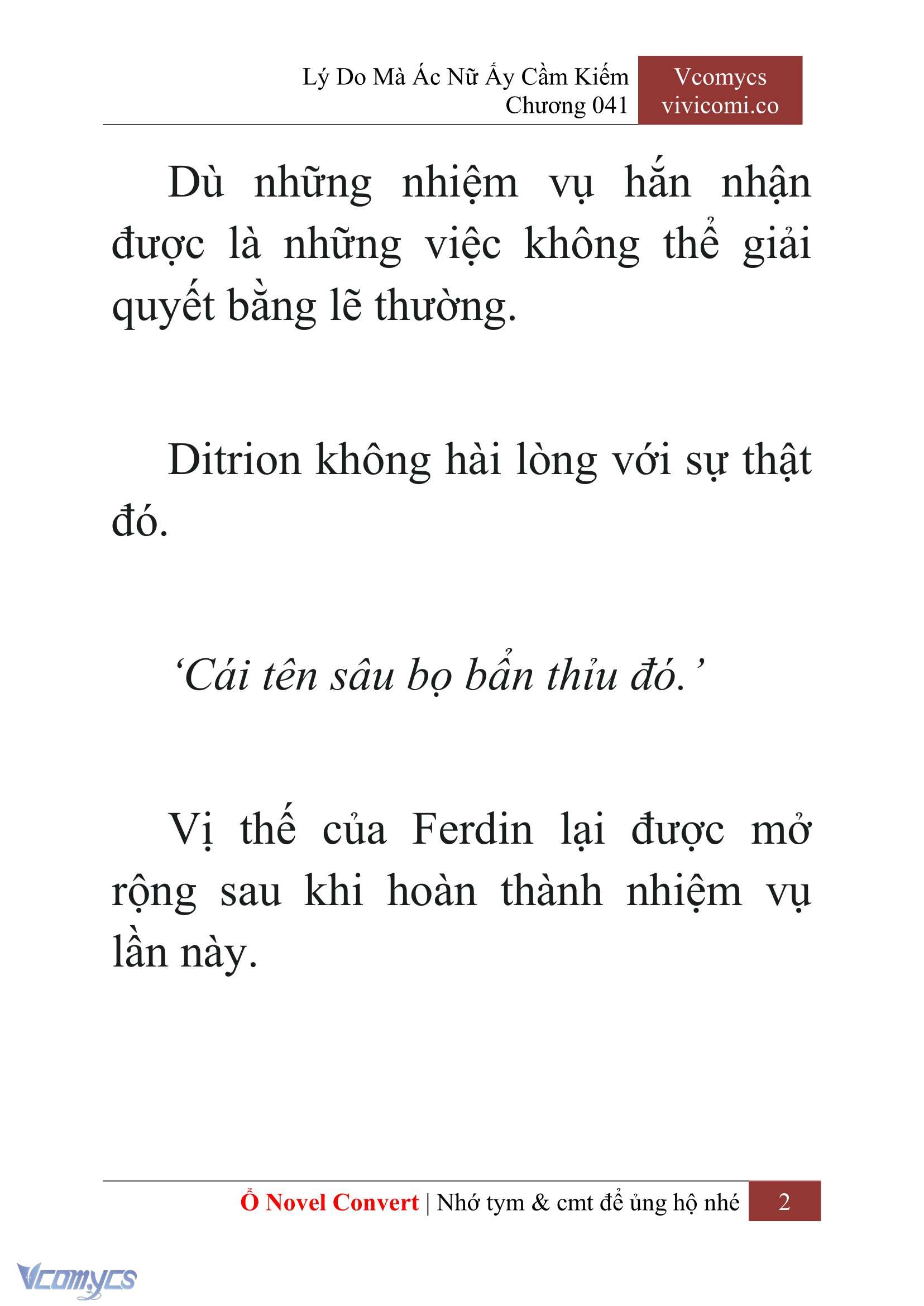 [Novel] Lý Do Mà Ác Nữ Ấy Cầm Kiếm Chap 41 - Next Chap 42