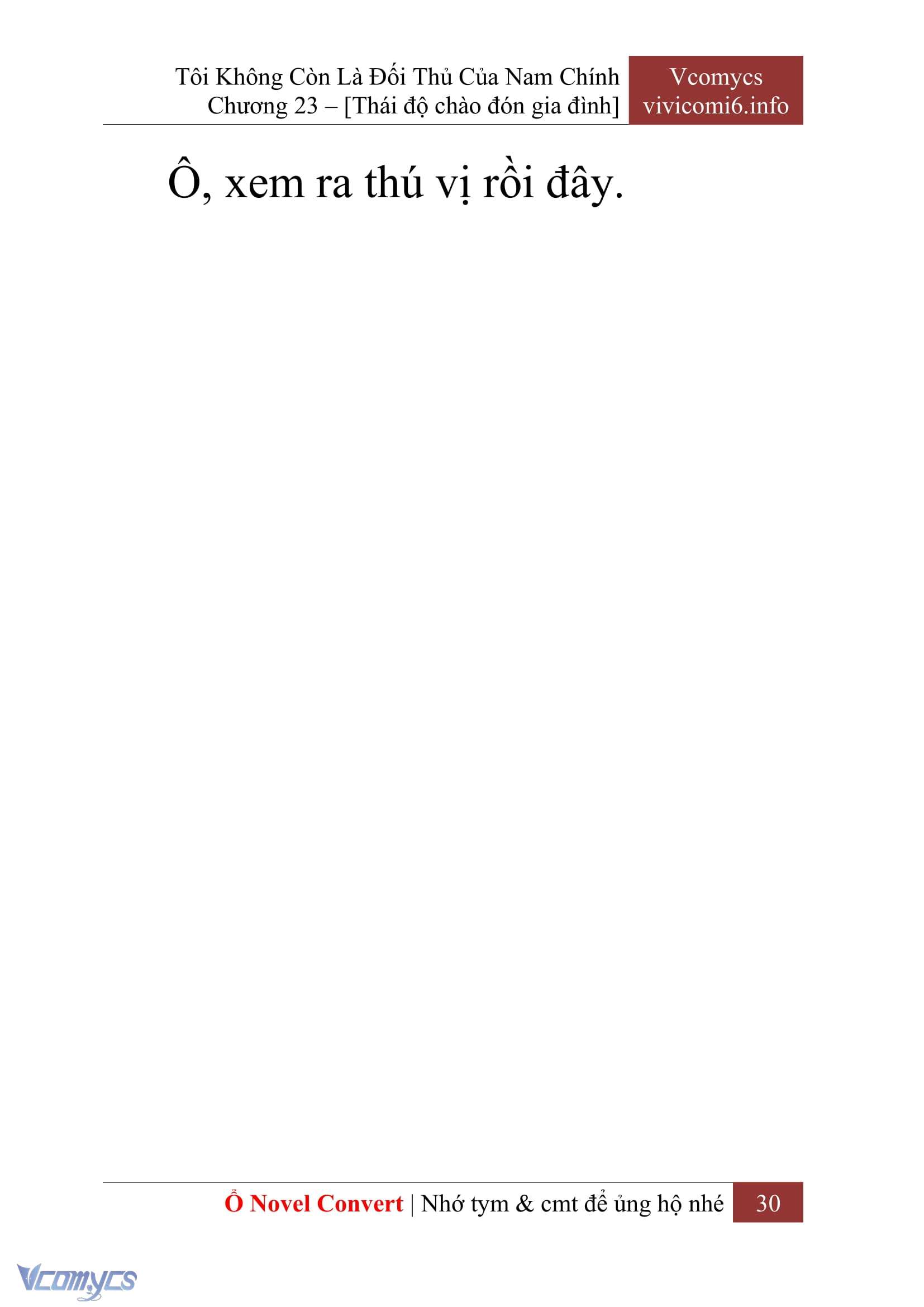 [Novel] Tôi Không Còn Là Đối Thủ Của Nam Chính Chap 23 - Trang 2