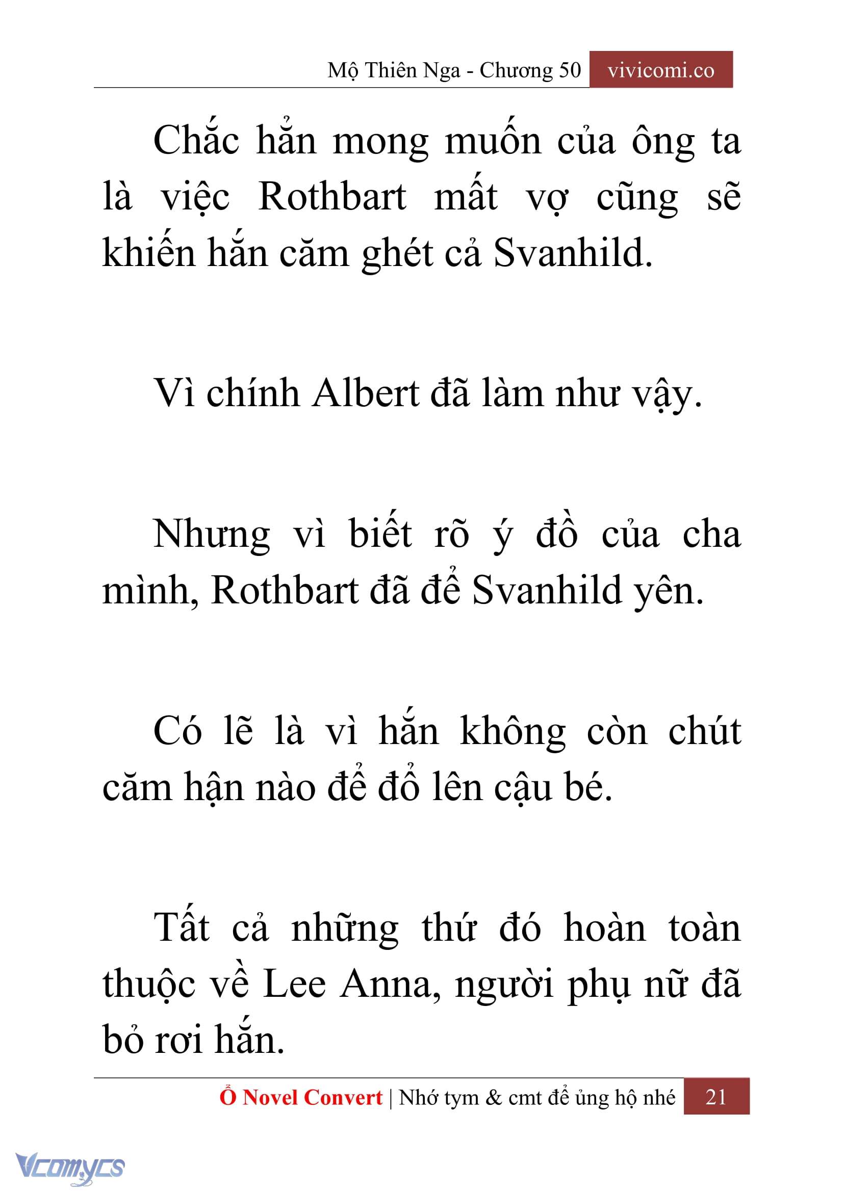 [Novel] Mộ Thiên Nga Chap 50 - Trang 2