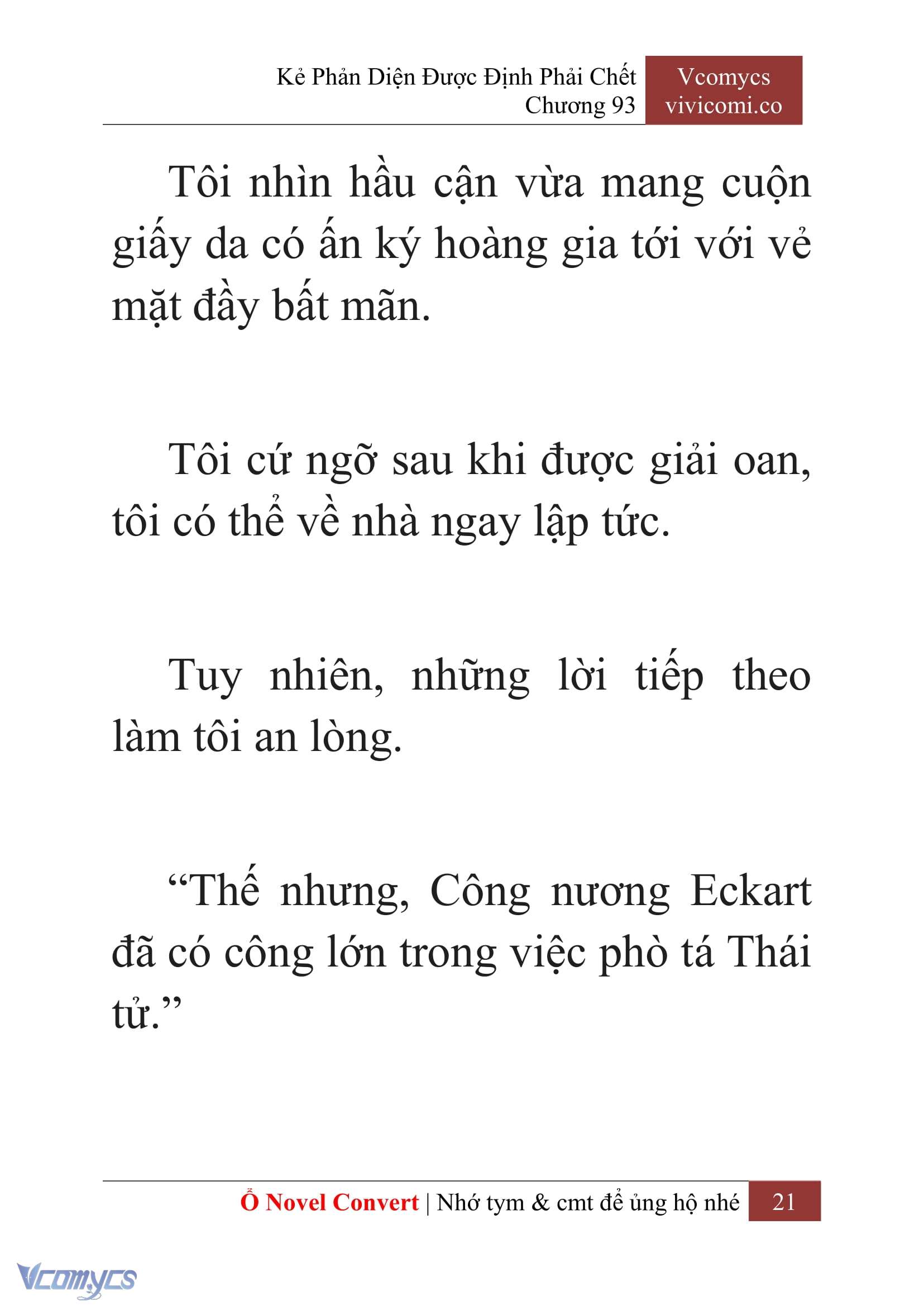 [Novel] Kẻ Phản Diện Được Định Phải Chết Chap 93 - Next Chap 94