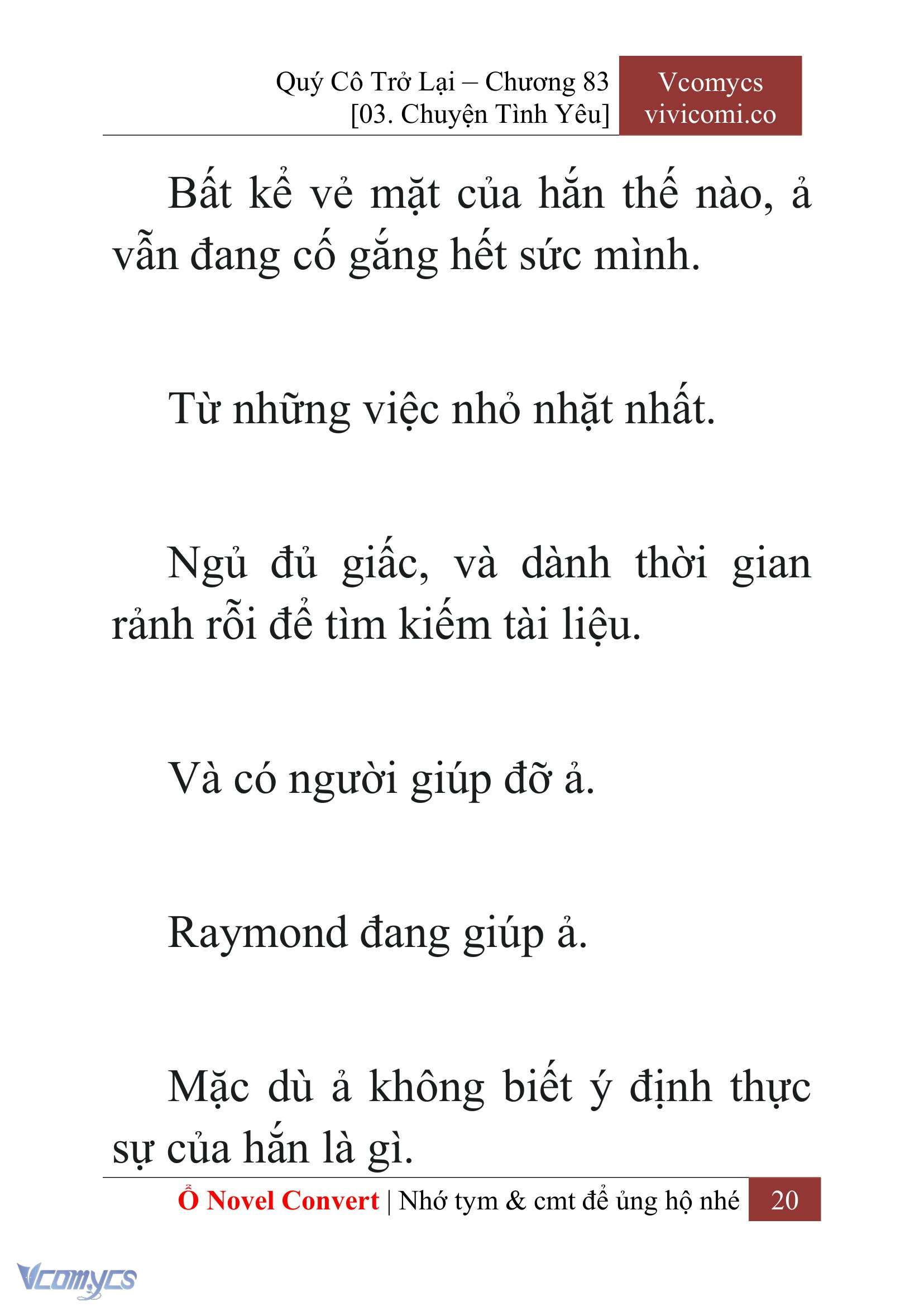 [Novel] Quý Cô Trở Lại Chap 83 - Trang 2