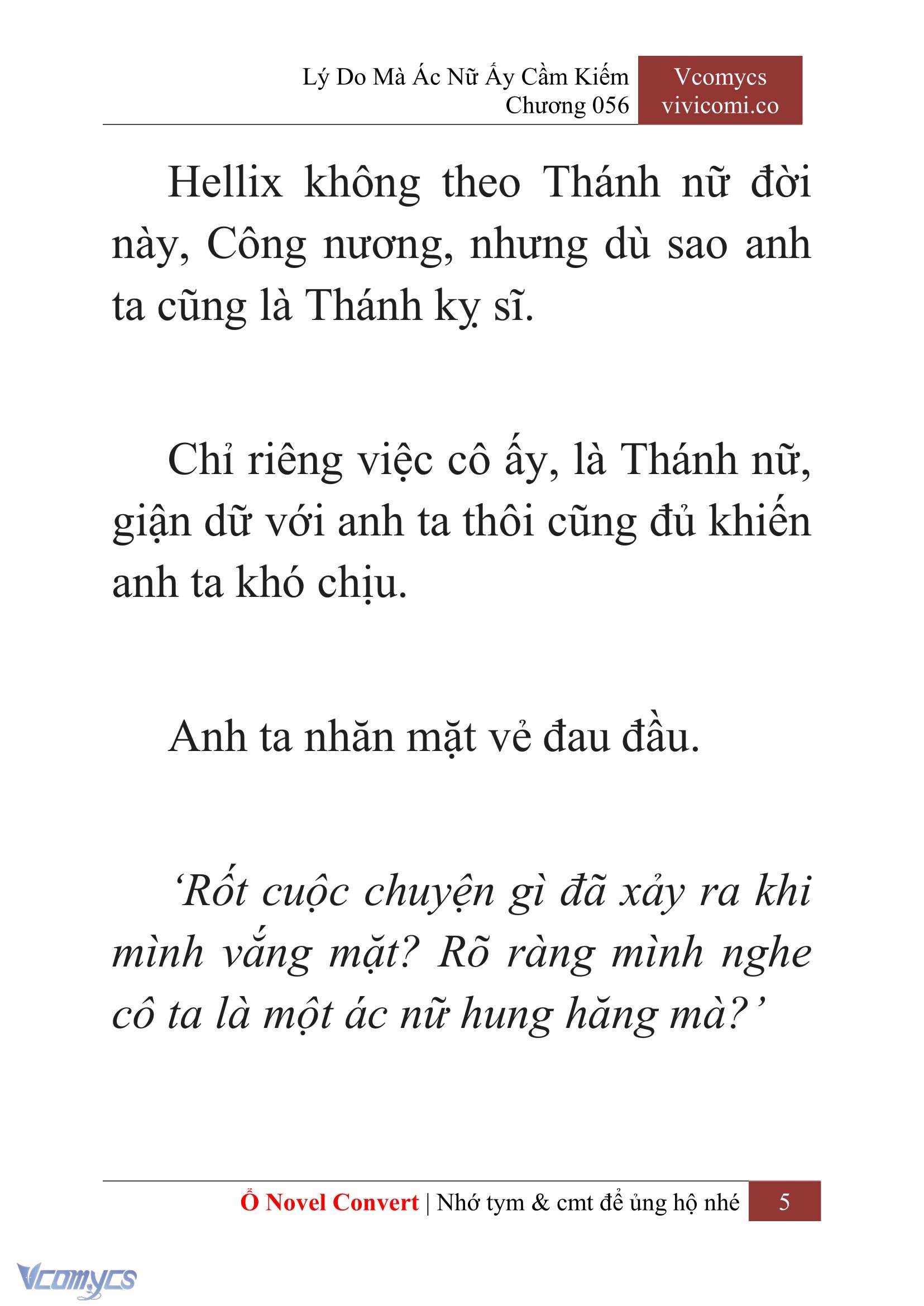 [Novel] Lý Do Mà Ác Nữ Ấy Cầm Kiếm Chap 56 - Next Chap 57