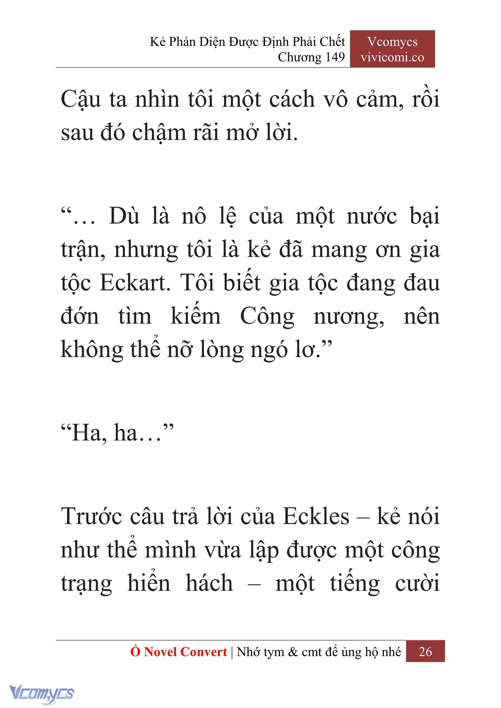 [Novel] Kẻ Phản Diện Được Định Phải Chết Chap 149 - Next Chap 150