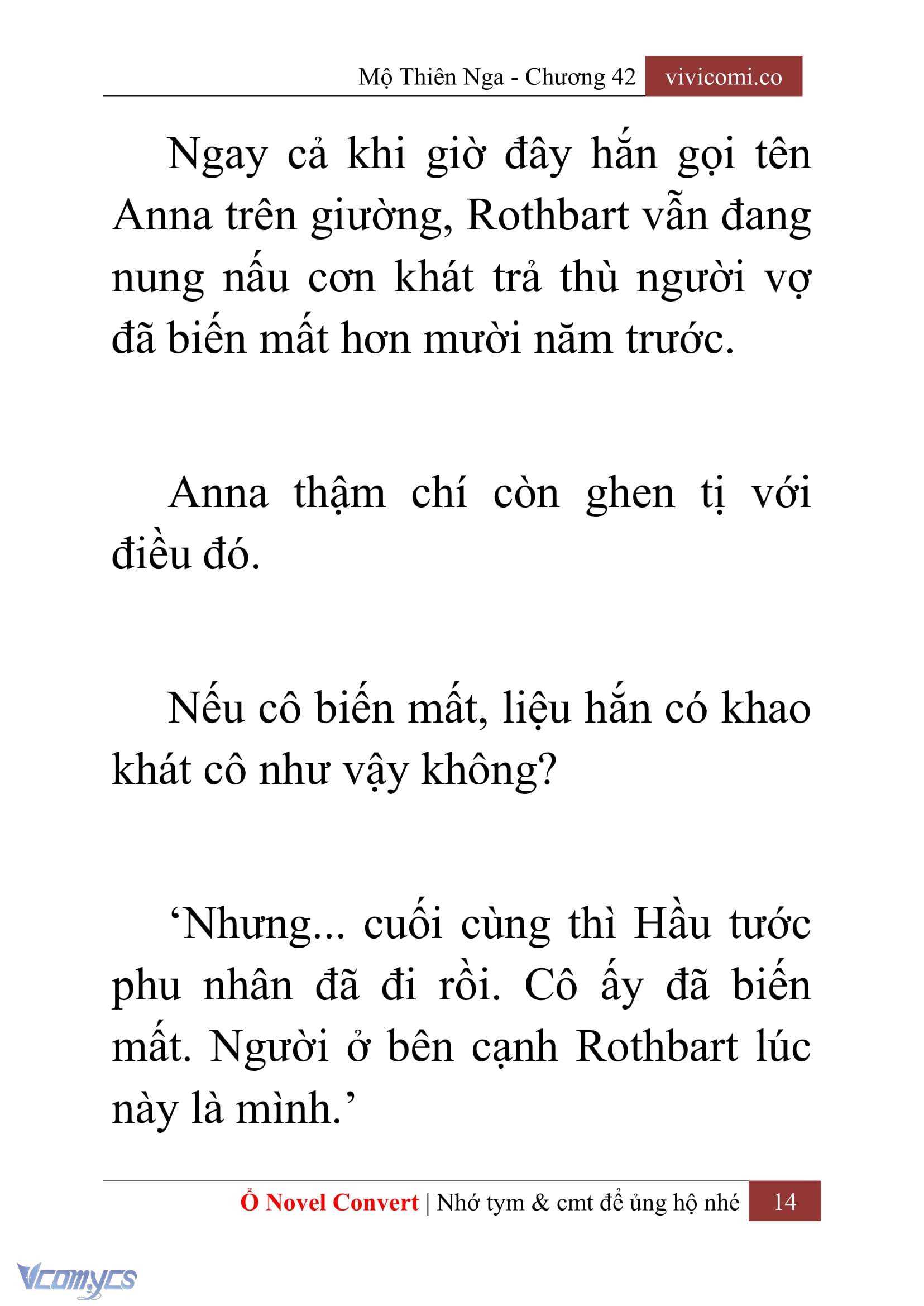 [Novel] Mộ Thiên Nga Chap 42 - Trang 2