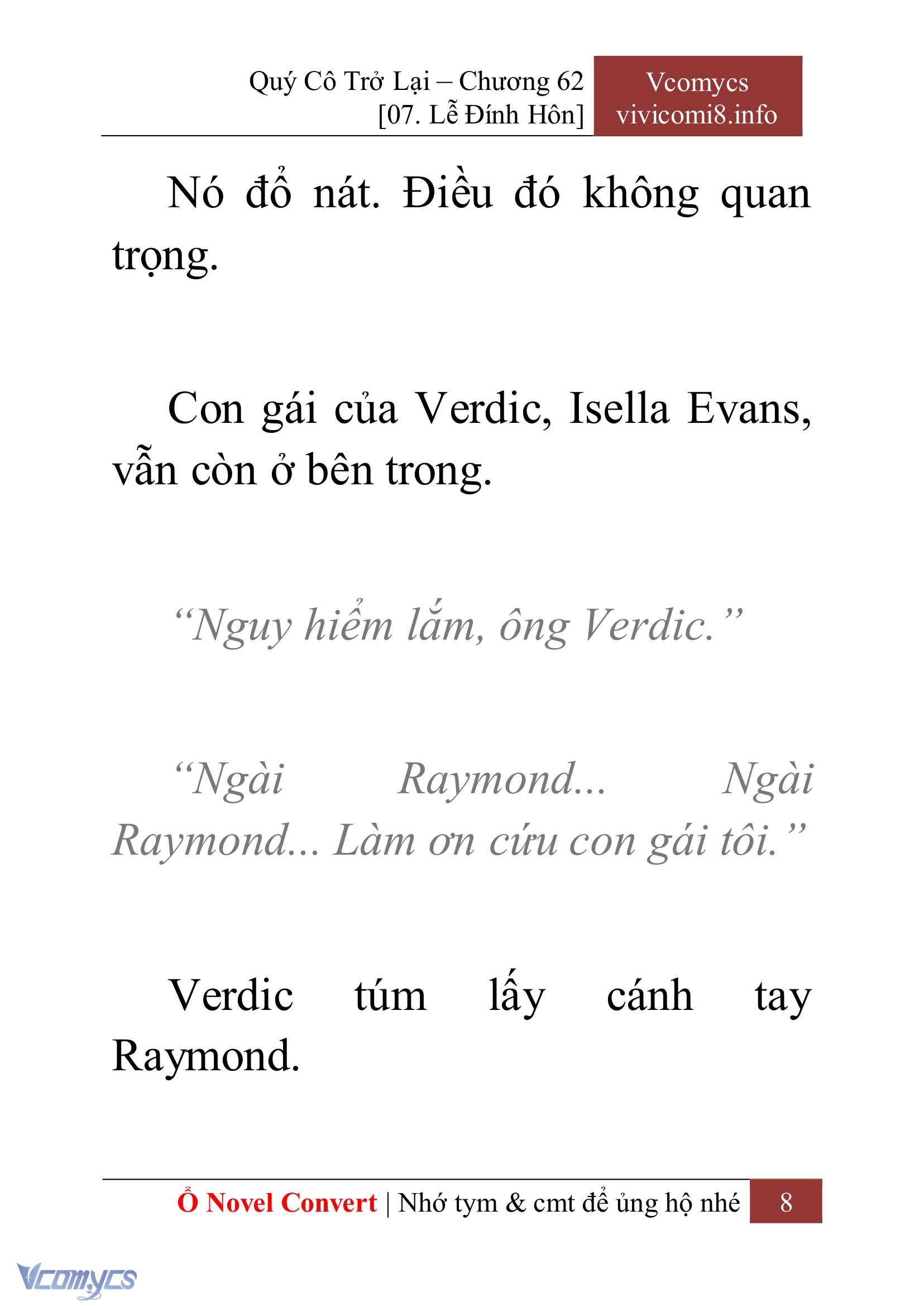 [Novel] Quý Cô Trở Lại Chap 62 - Trang 2