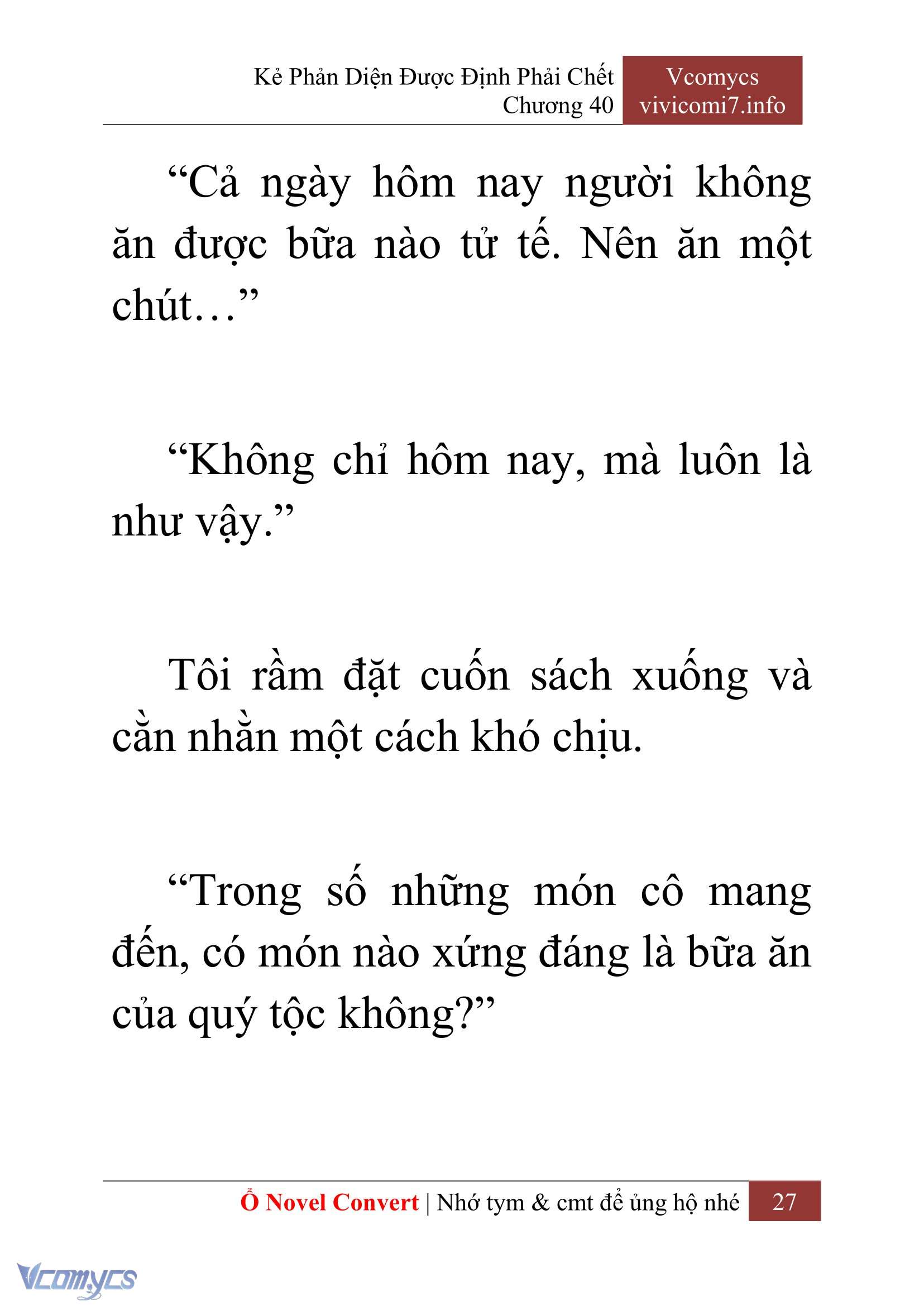 [Novel] Kẻ Phản Diện Được Định Phải Chết Chap 40 - Next Chap 41