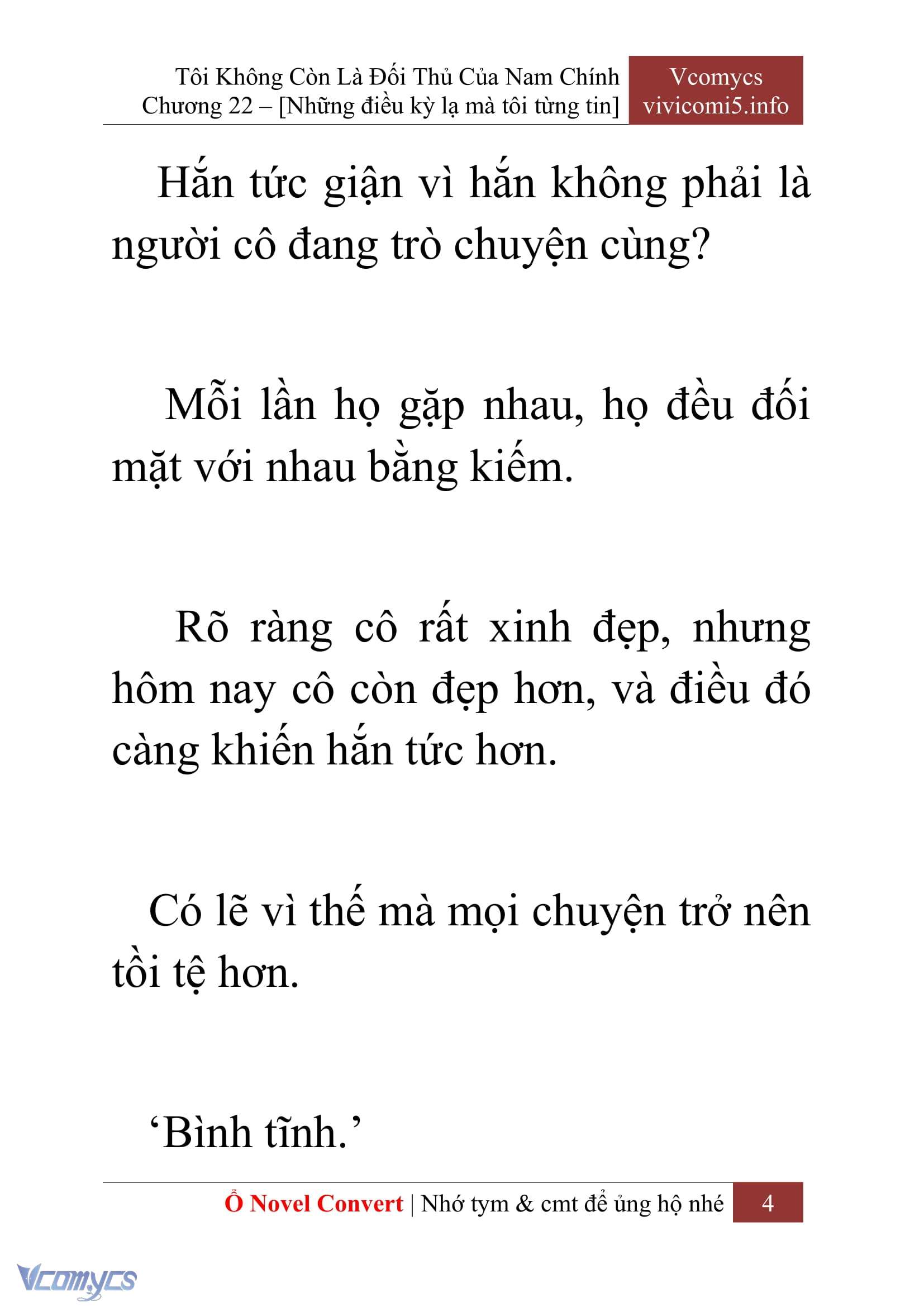 [Novel] Tôi Không Còn Là Đối Thủ Của Nam Chính Chap 22 - Trang 2