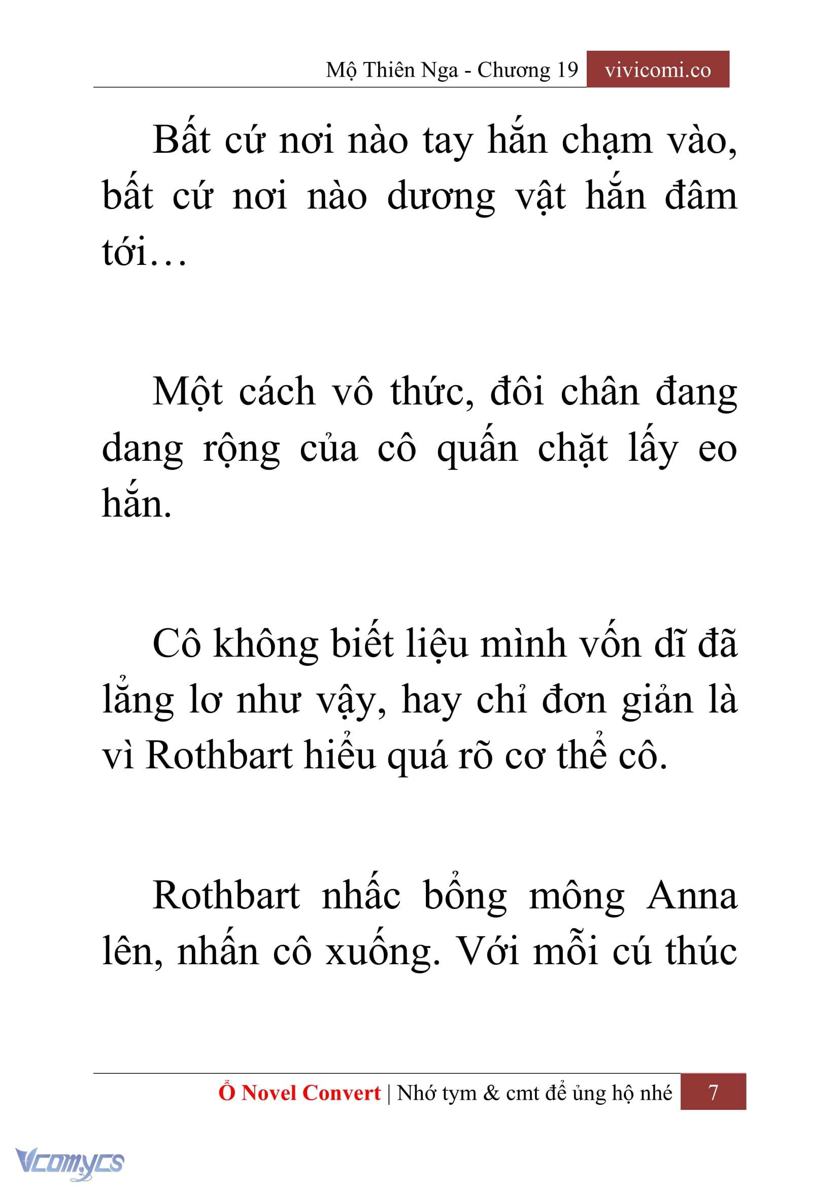 [Novel] Mộ Thiên Nga Chap 19 - Trang 2