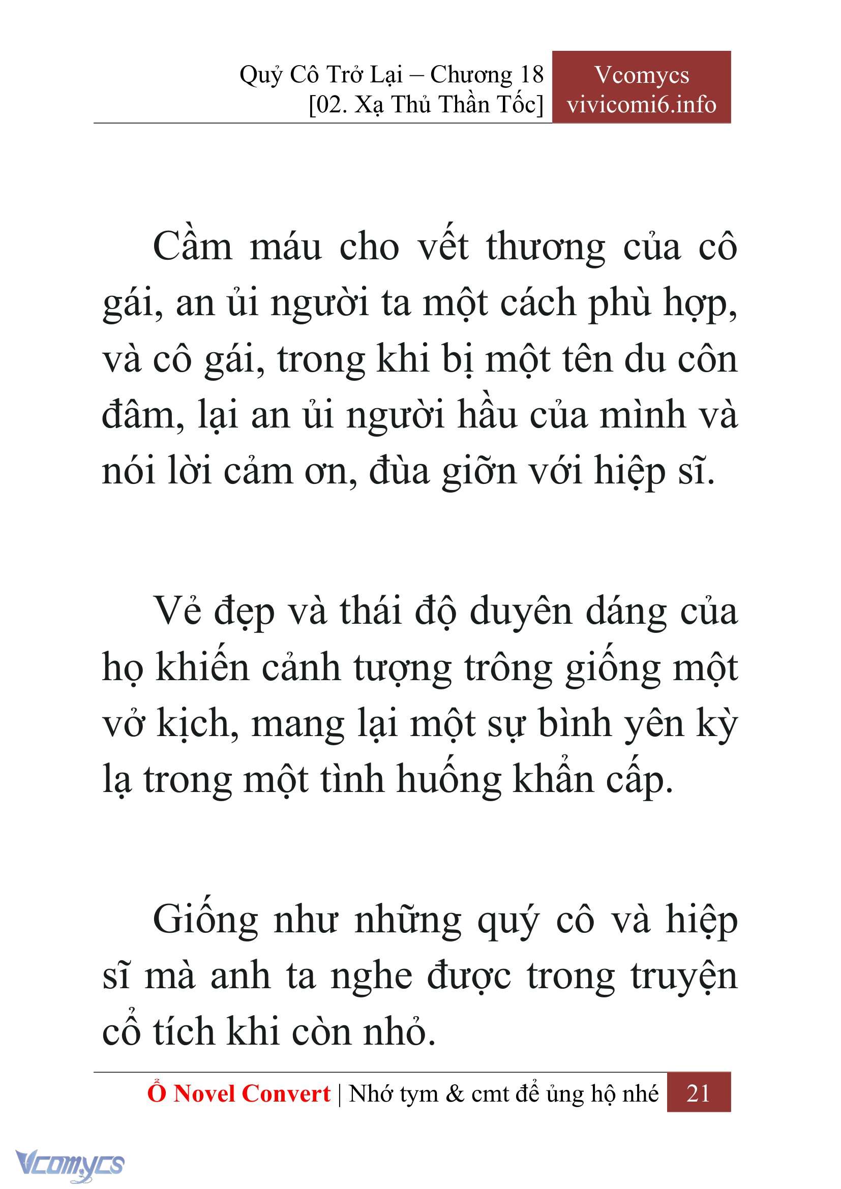 [Novel] Quý Cô Trở Lại Chap 18 - Next Chap 19