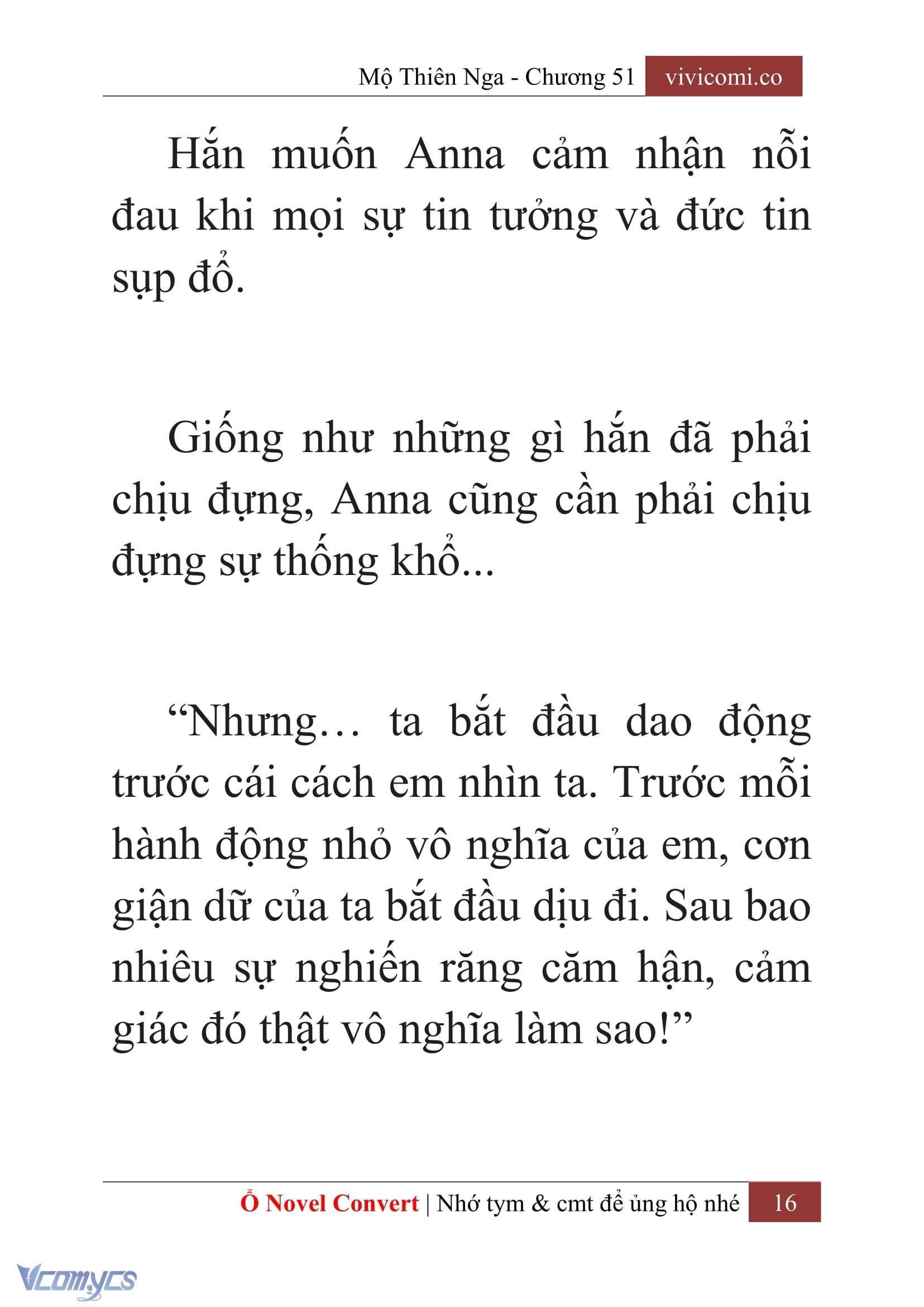 [Novel] Mộ Thiên Nga Chap 51 - Trang 2
