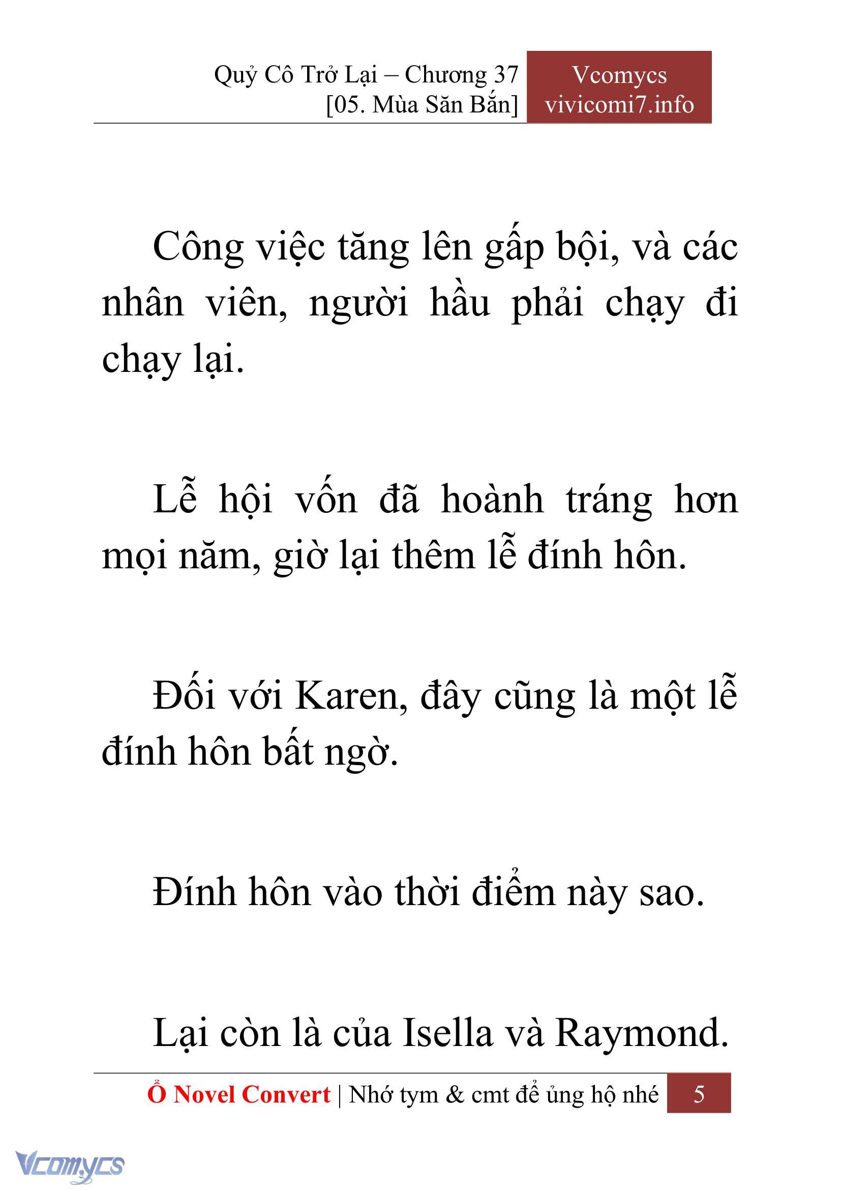 [Novel] Quý Cô Trở Lại Chap 37 - Trang 2