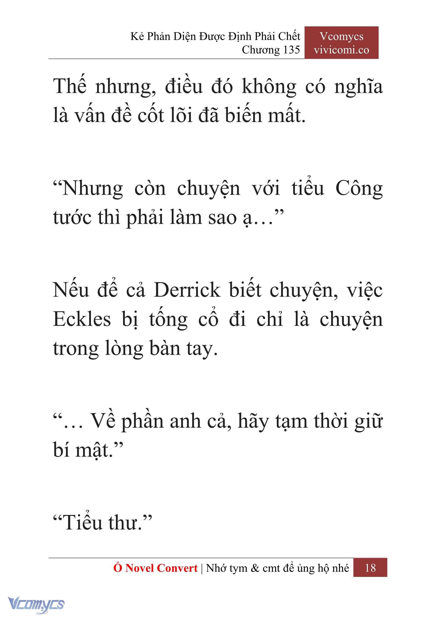 [Novel] Kẻ Phản Diện Được Định Phải Chết Chap 135 - Trang 2