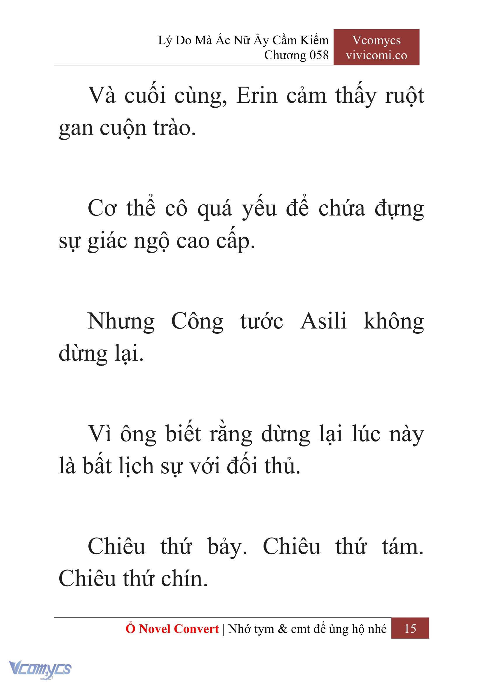 [Novel] Lý Do Mà Ác Nữ Ấy Cầm Kiếm Chap 58 - Next Chap 59