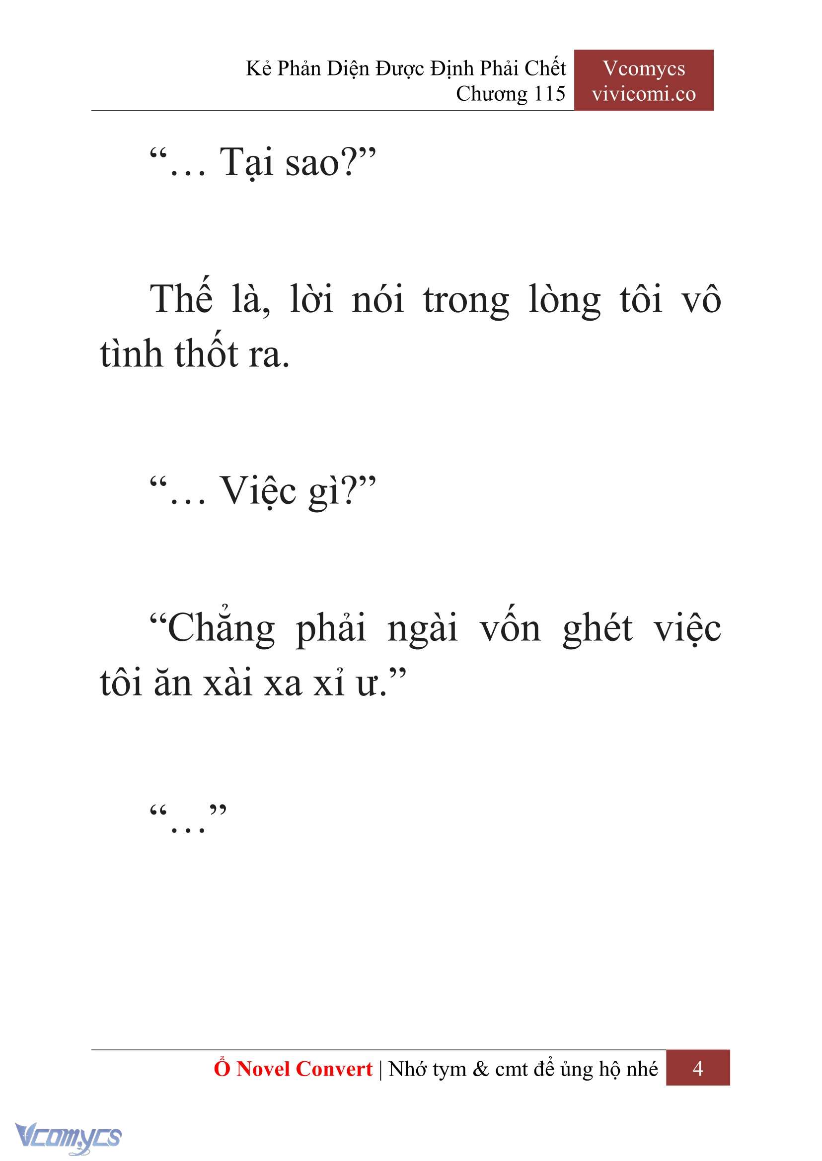 [Novel] Kẻ Phản Diện Được Định Phải Chết Chap 115 - Trang 2