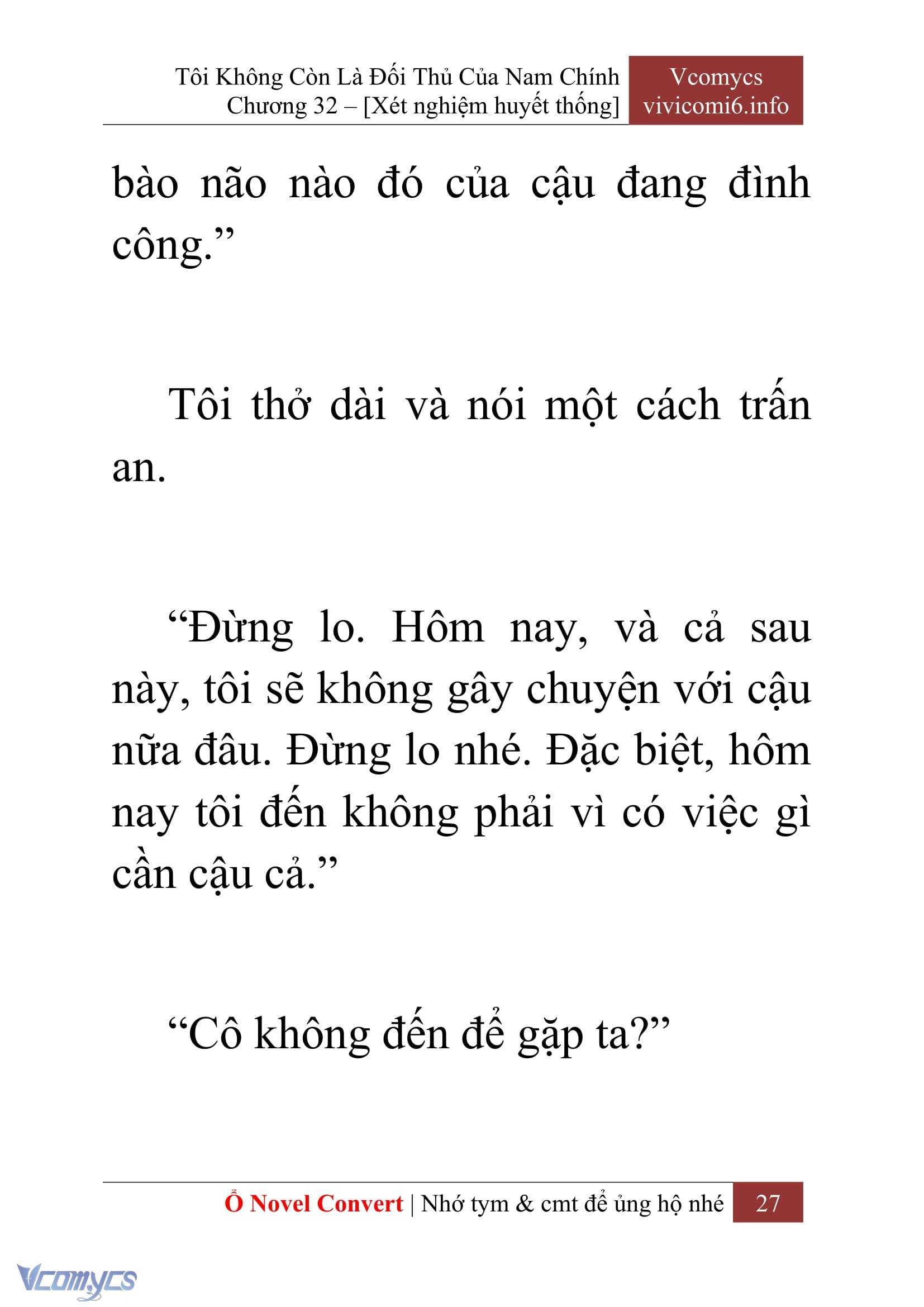 [Novel] Tôi Không Còn Là Đối Thủ Của Nam Chính Chap 32 - Trang 2