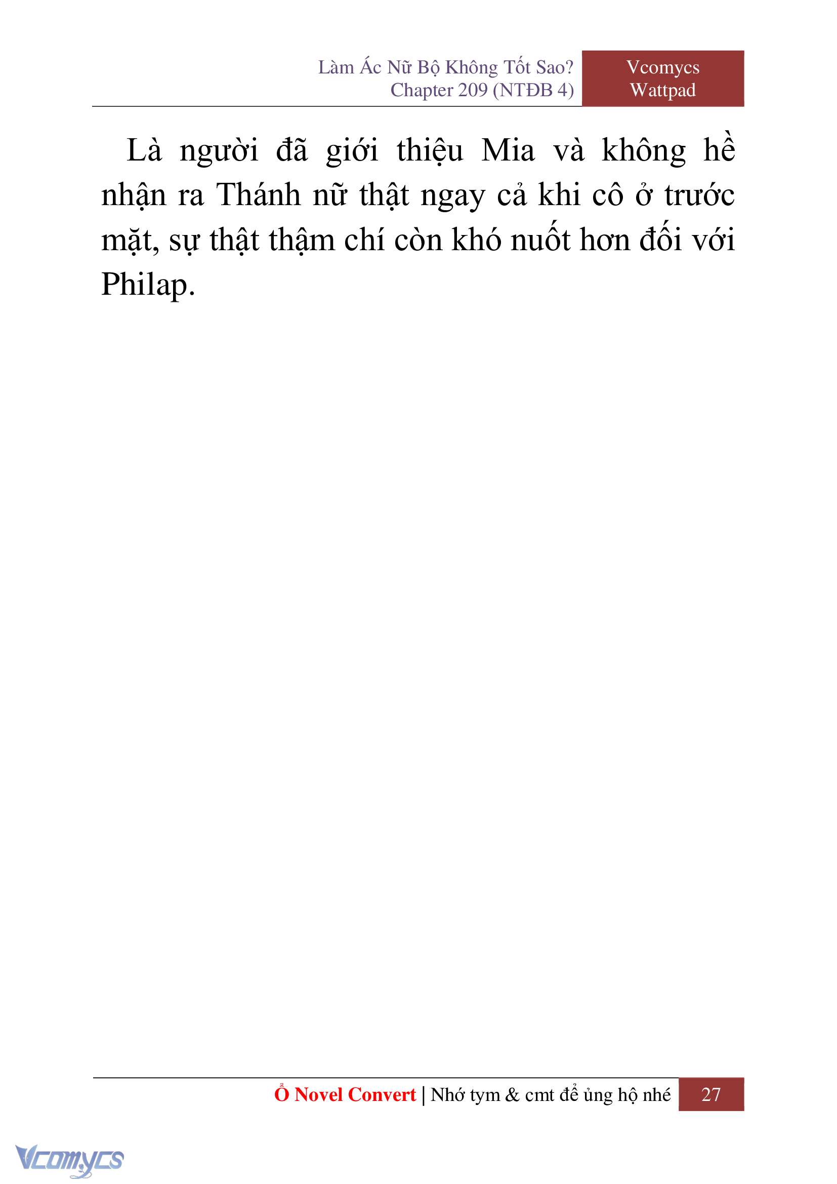 [Novel] Làm Ác Nữ Bộ Không Tốt Sao? Chap 209 - Trang 2