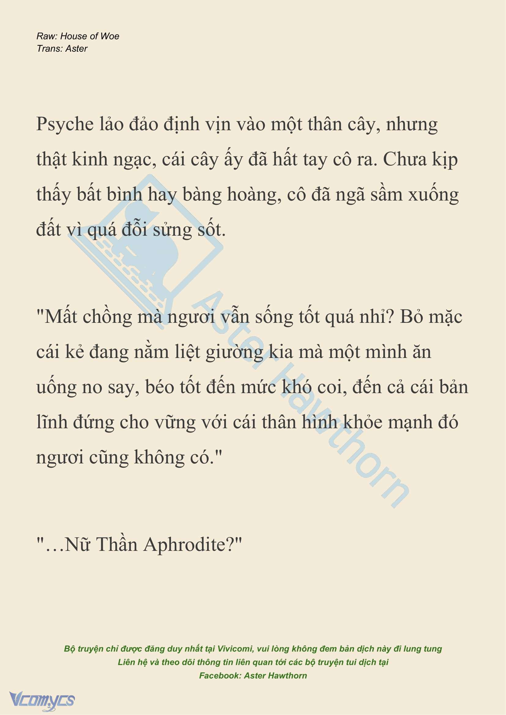 [NOVEL] Dành Cho Các Nữ Thần: Dành cho Psyche Chap 39 - Trang 2