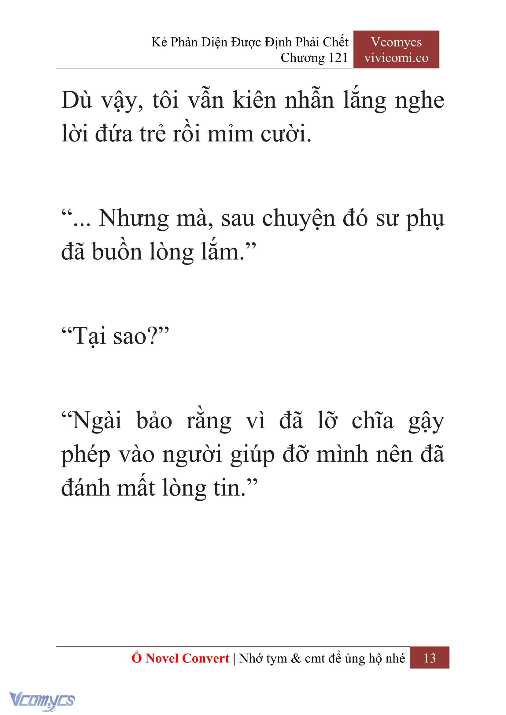 [Novel] Kẻ Phản Diện Được Định Phải Chết Chap 121 - Next Chap 122